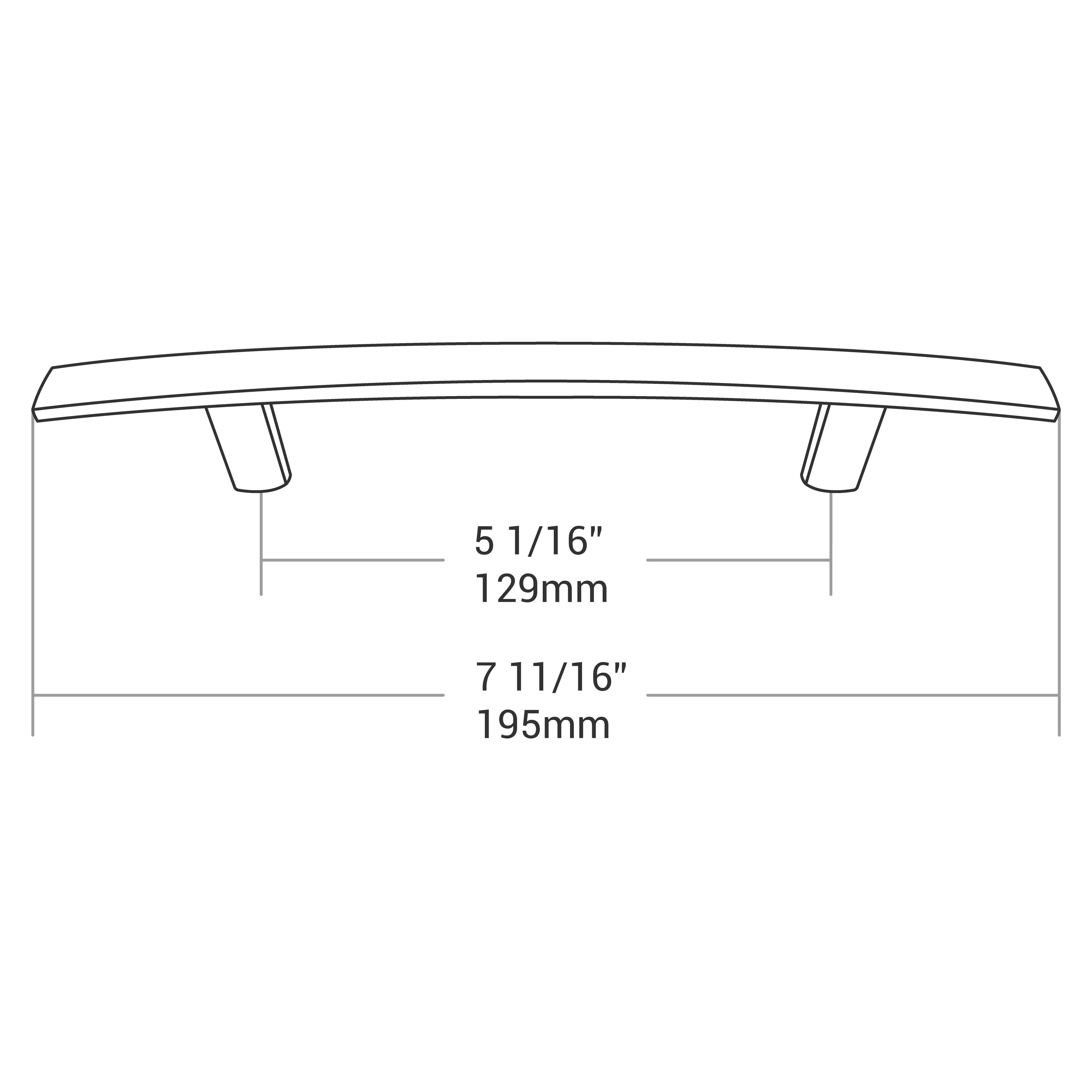 Handle 1439 Series C/C 5" O/A 7-3/4" - Image 3