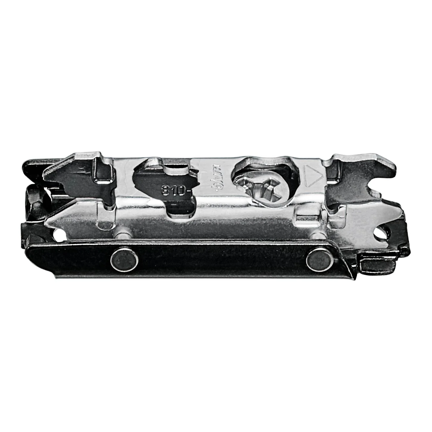 CLIP mounting plates Straight in-line dowel plates 20mm setback 0mm Onyx Black