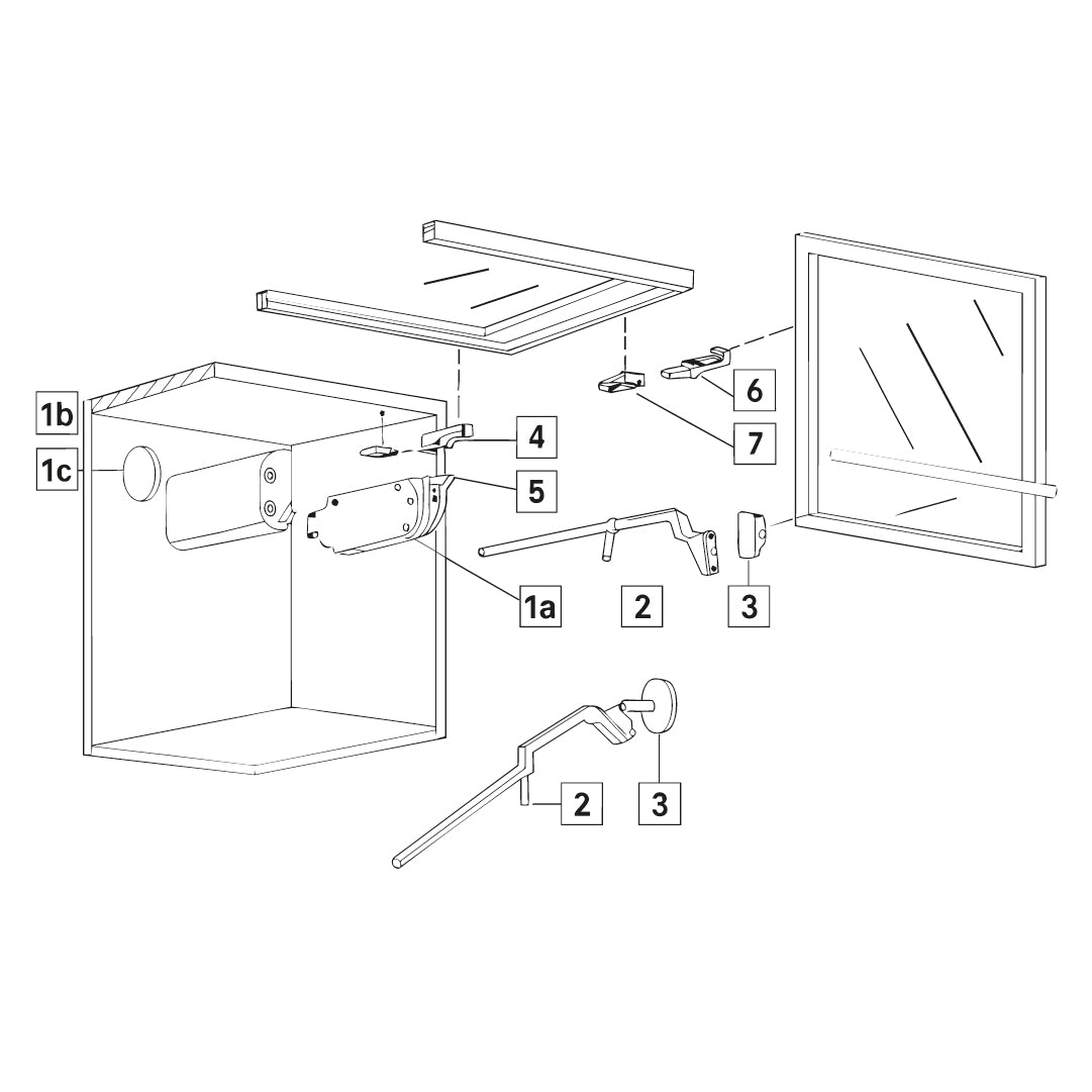 AVENTOS HF Arm assembly Nickel Cabinet range height 35" to 42" - Image 6
