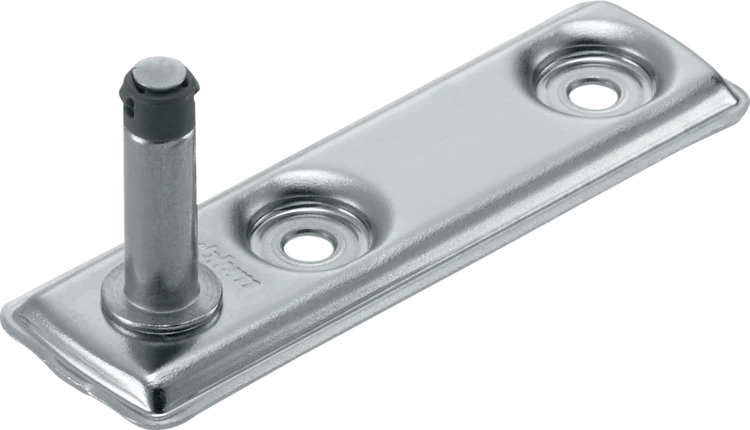 Aventos HK-XS Small Stay Lift, Cabinet Mounting Plate, Screw-On, Nickel-Plated