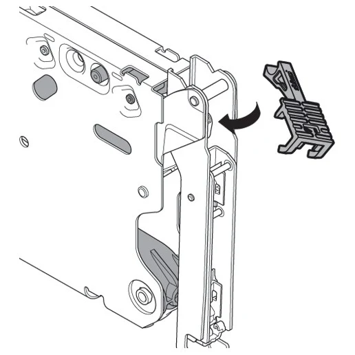 Aventos HK-S 75° Angle Restriction Clip Dust Gray - Image 2
