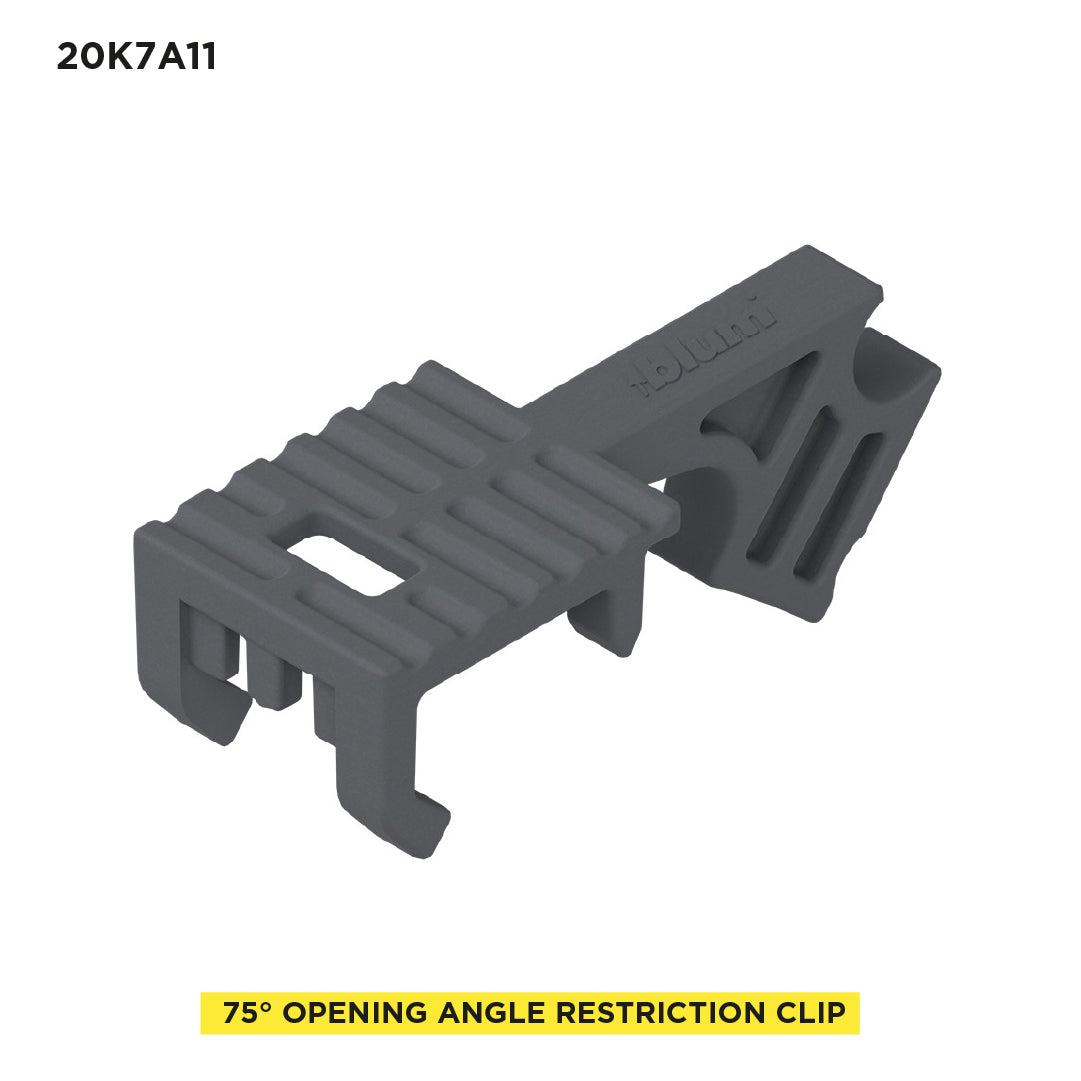 Aventos HK-S 75° Angle Restriction Clip Dust Gray - Image 5