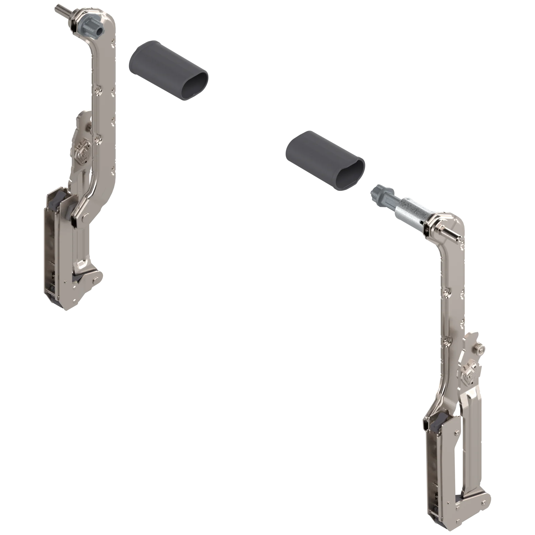 AVENTOS HL Arm assembly Nickel Cabinet Height 13-13/16" to 15-13/16"