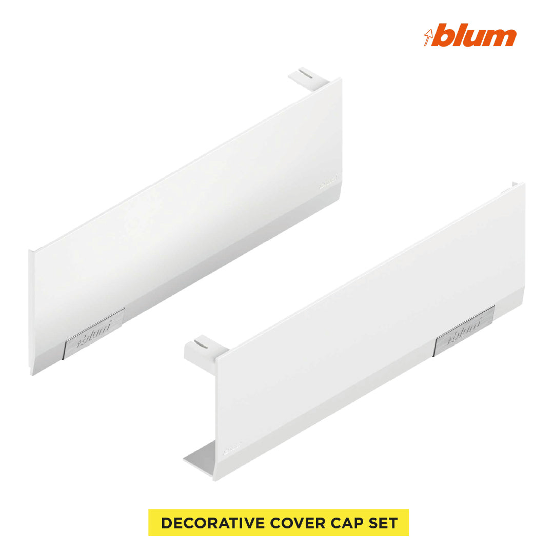 Cover Cap Set Aventos HF/Hs/HL Top, Plain, Right+Left, Printed, Silk White/Stainless Steel Brushed - Image 4