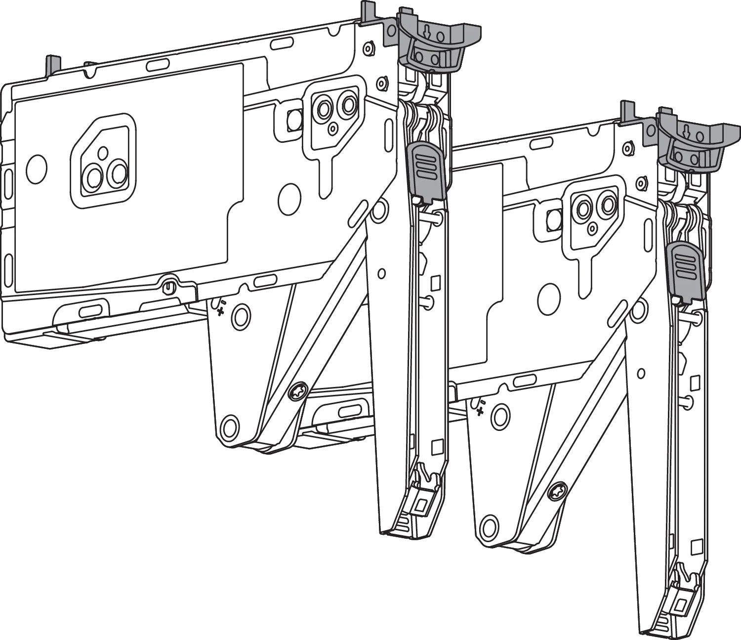 Aventos HK Top Stay Lift, Lift Mechanism (Set), PF=3200-9000 (With 2 Pieces), for Screwing On, For TIP-ON, Zinc-Coated - Image 6