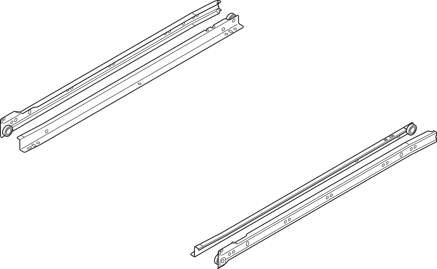 230M drawer runner - polybag 22'' White - Image 2