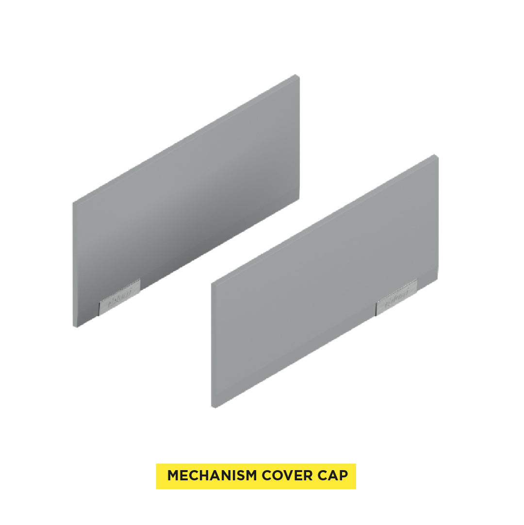 Aventos HKI, Lift Mechanism Cover Cap, Plain, Right+Left, Light Gray/Stainless Steel Brushed - Image 6