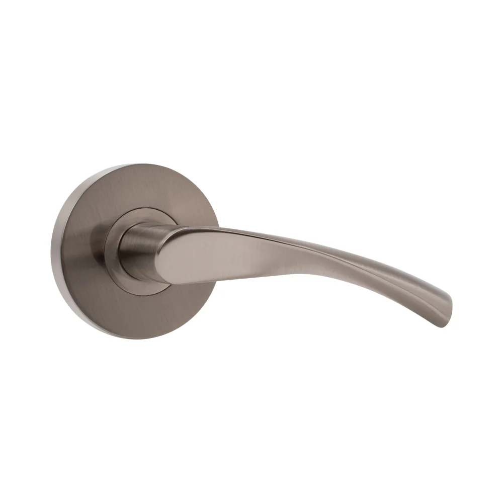 Door Lever Florence Passage Satin Nickel - Image 2
