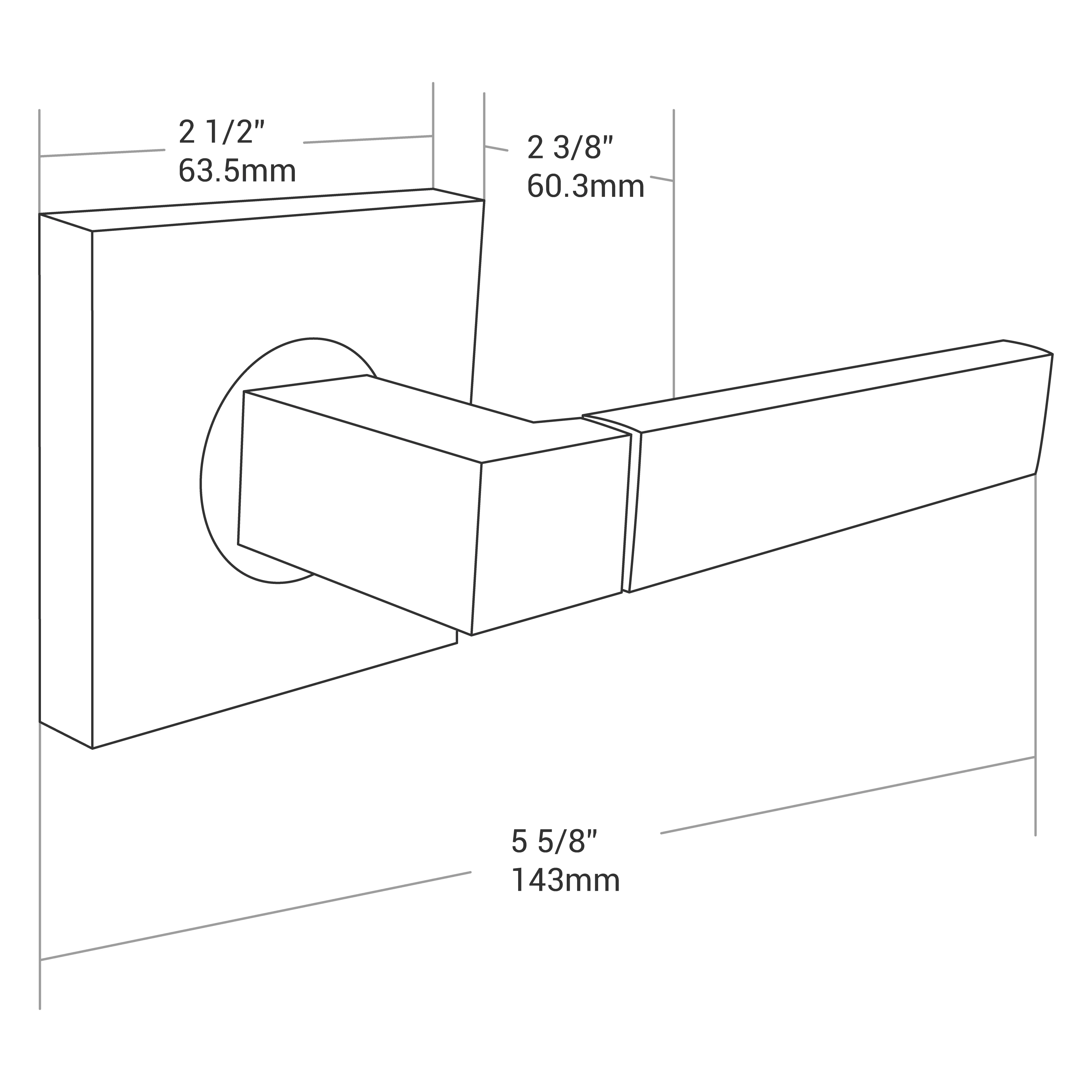 Door Lever Milano Passage Satin Nickel - Image 5