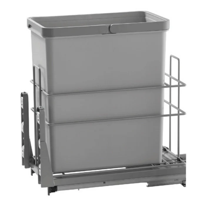 Single Waste Bin 1X28L Soft Close Gray (9 1/4 X 18 1/8 X 19 7/10) - Image 6
