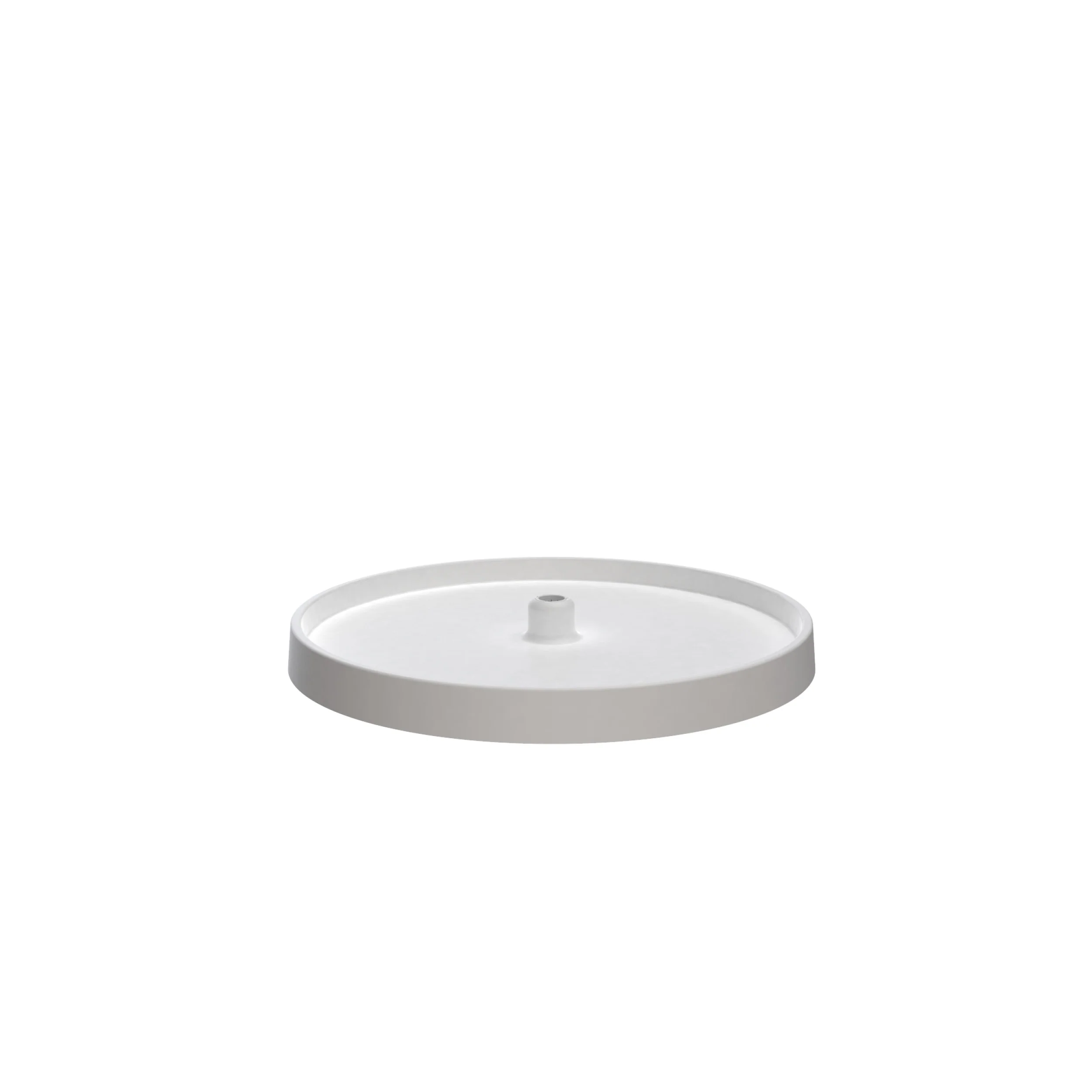 20 in White Polymer Full Cir Lazy Susan Shelf Only White 20 in (508 mm) W x 20 in (508 mm) D x 1.83 in (46 mm) H