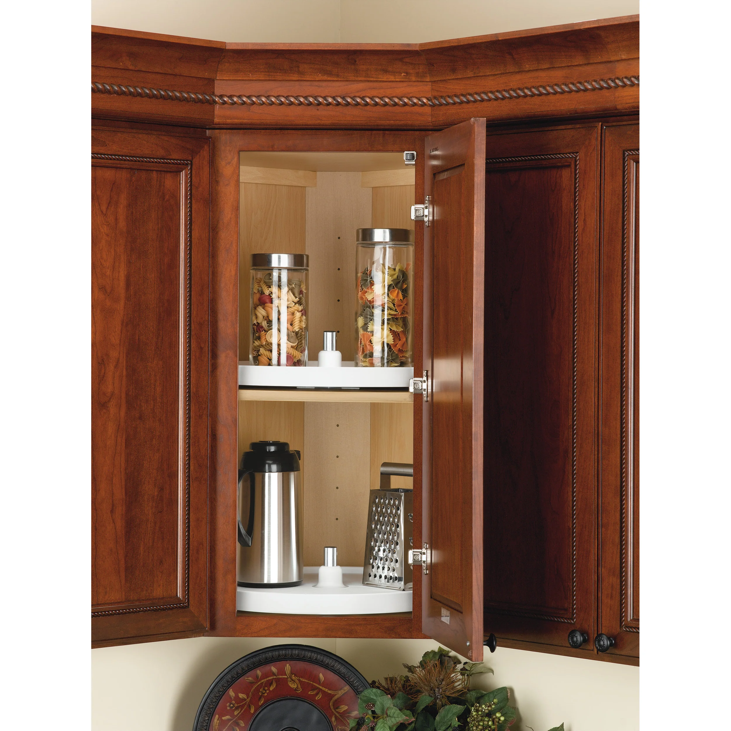 20 in White Polymer Full Cir Lazy Susan Shelf Only White 20 in (508 mm) W x 20 in (508 mm) D x 1.83 in (46 mm) H - Image 5