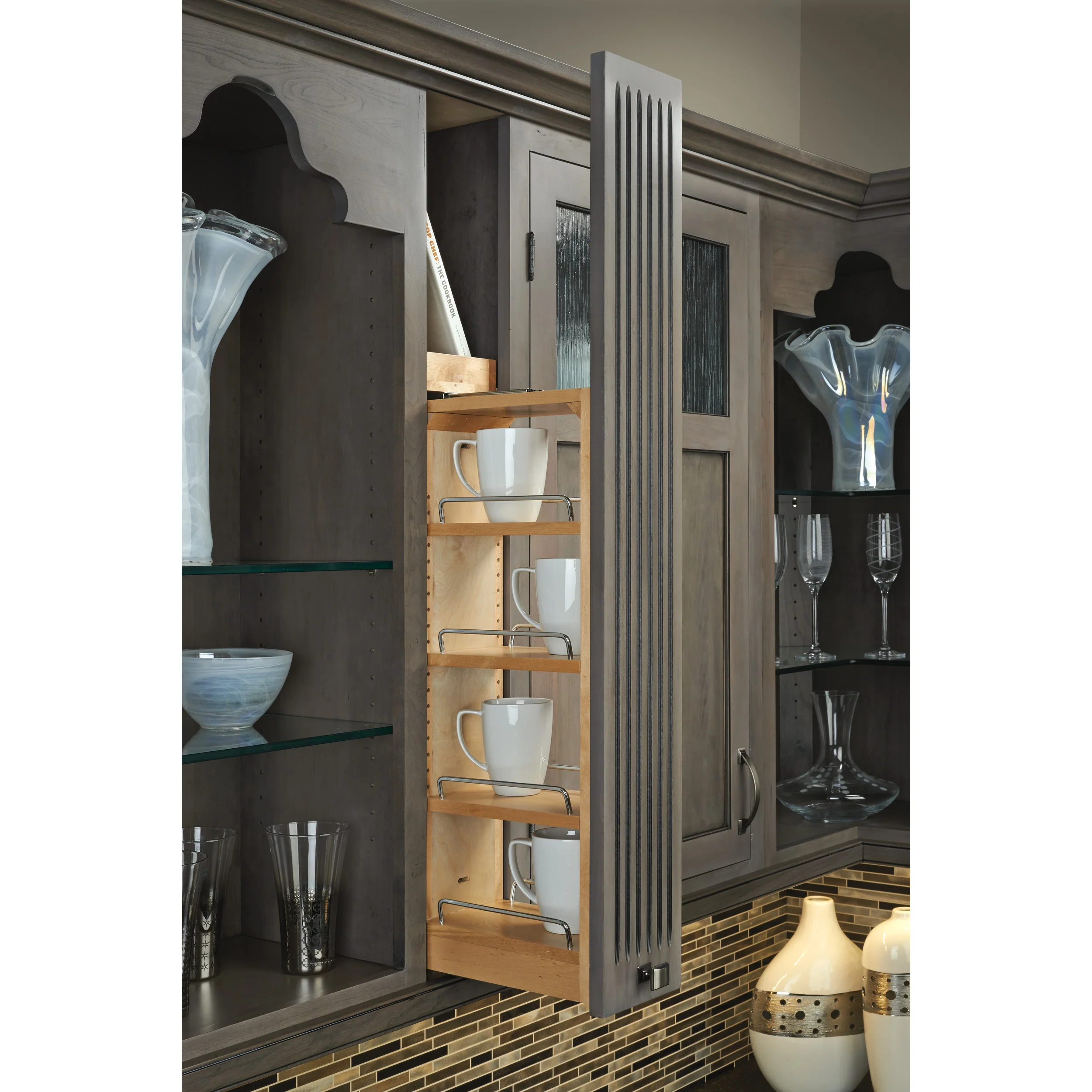 3 in. W x 39 in. H Pull-Out Between Cabinet Wall Filler Natural  3 in (76 mm) W x 11.13 in (283 mm) D x 39 in (991 mm) H - Image 3