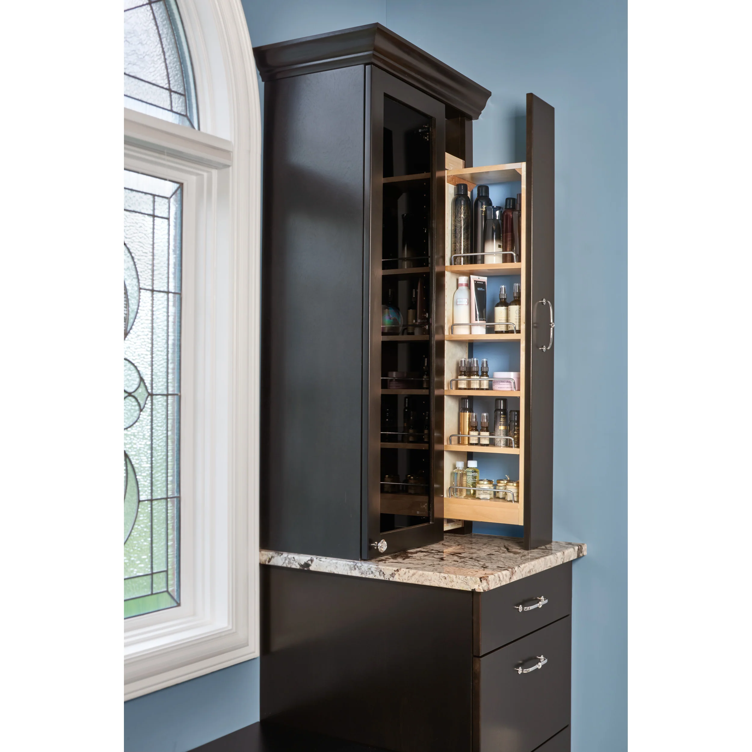 3 in. W x 42 in. H Pull-Out Between Cabinet Wall Filler w/Soft-Close Natural  3 in (76 mm) W x 11.13 in (283 mm) D x 42 in (1067 mm) H - Image 4