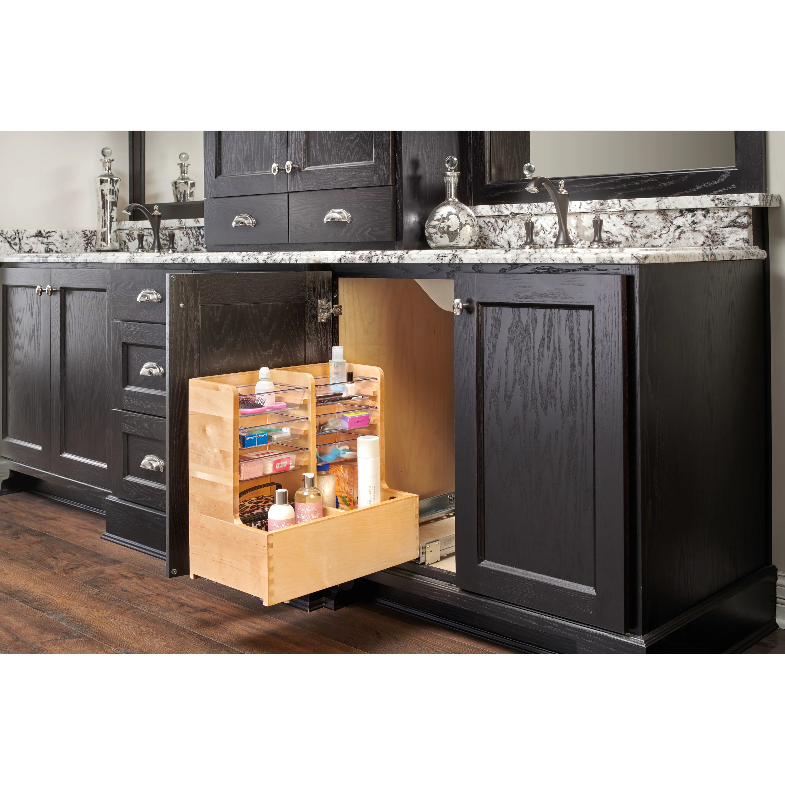 24 in Wood Vanity Sink Base Storage Organizer Natural 8.75 in (222 mm) W x 18.75 in (476 mm) D x 18.87 in (479 mm) H - Image 3