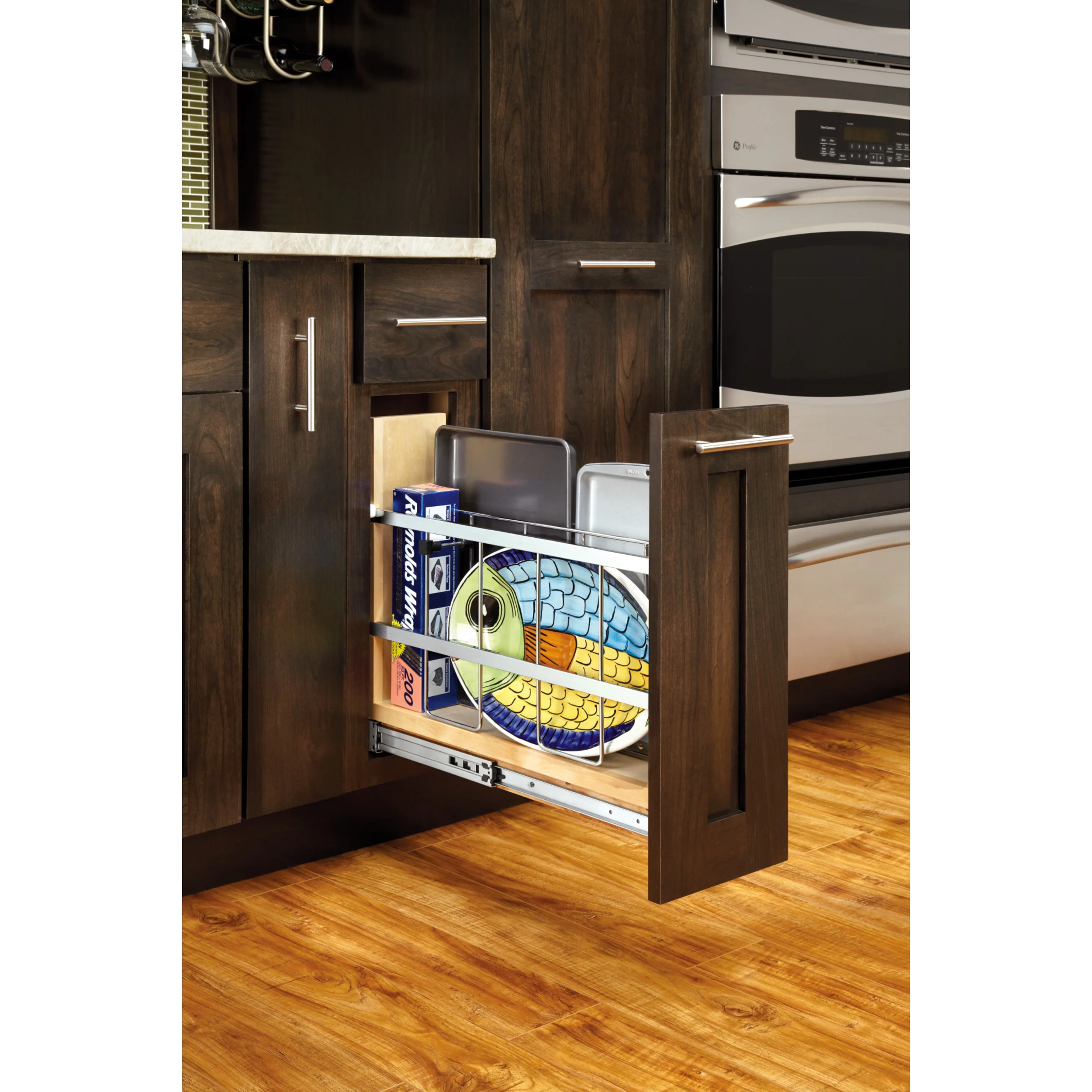 5 in Tray Divider, Foil & Wrap Organizer Soft-Close Natural 5.26 in (134 mm) W x 21.66 in (550 mm) D x 19.5 in (495 mm) H - Image 6