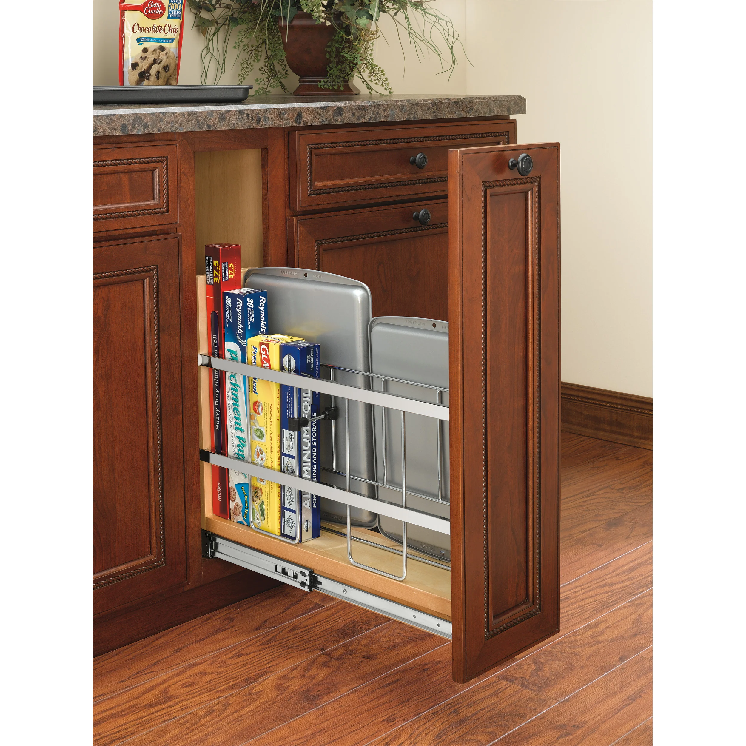5 in Tray Divider, Foil & Wrap Organizer Soft-Close Natural 5.26 in (134 mm) W x 21.66 in (550 mm) D x 19.5 in (495 mm) H - Image 7