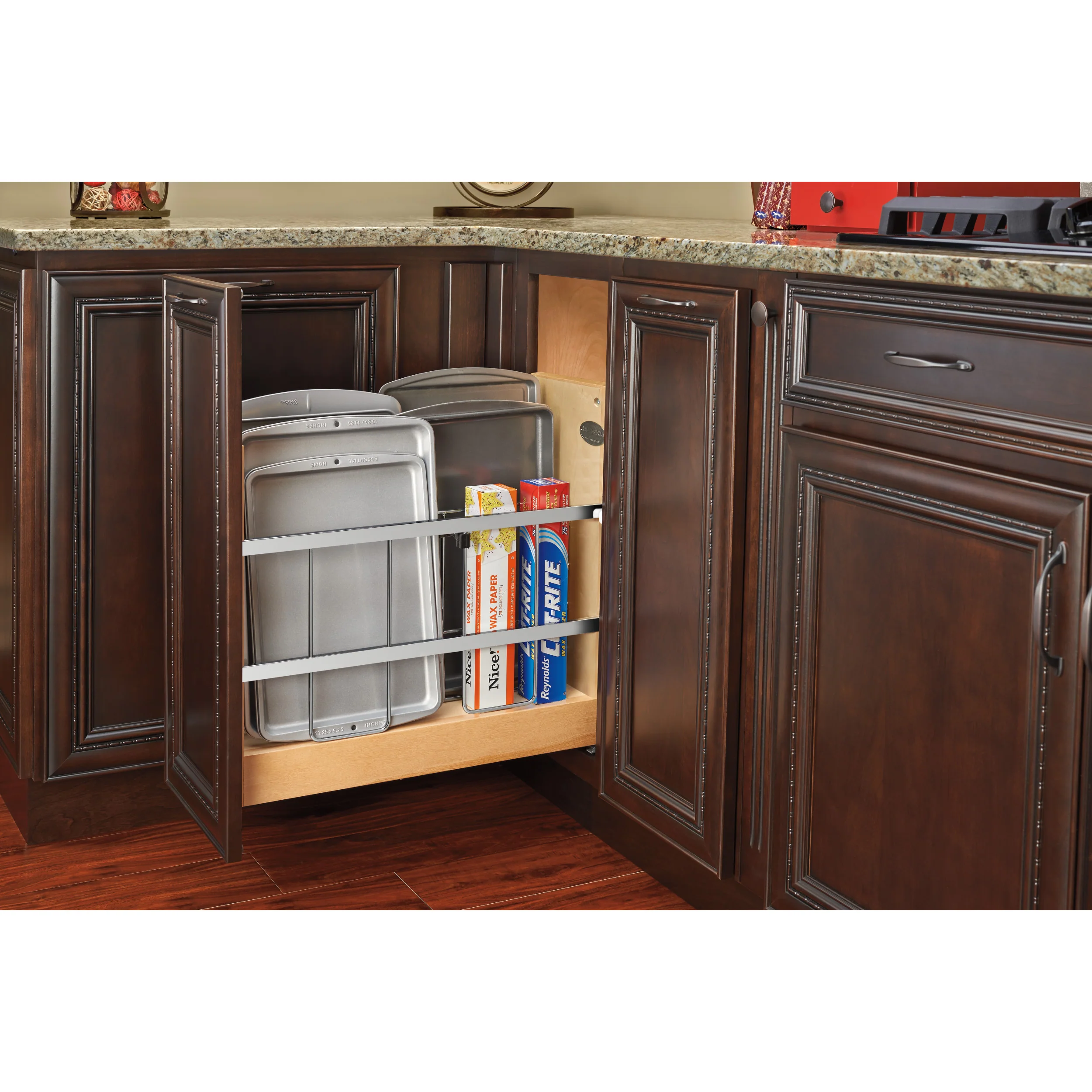 8 in Tray Divider, Foil & Wrap Organizer Soft-Close Natural  8.75 in (222 mm) W x 21.66 in (550 mm) D x 19.5 in (495 mm) H - Image 4