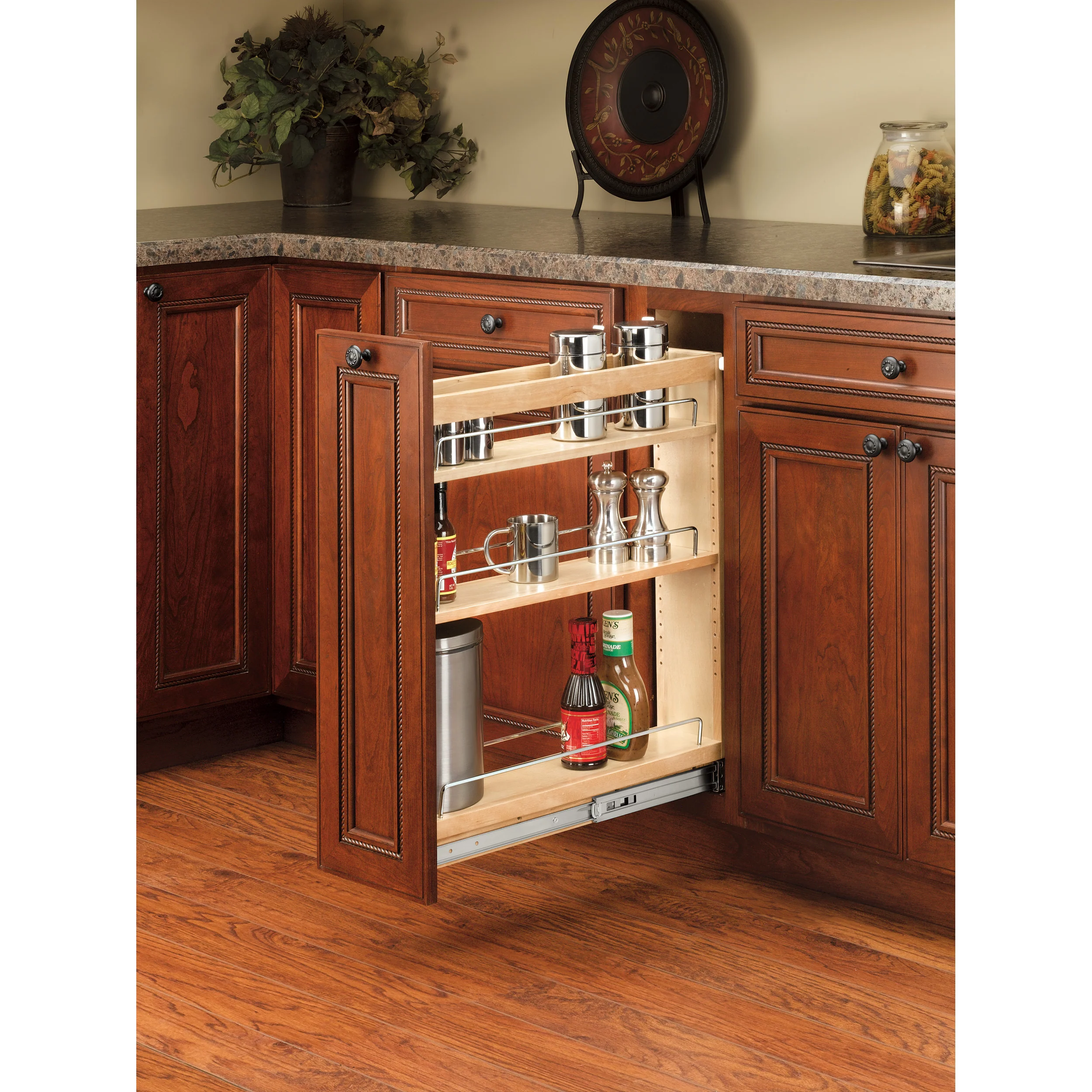 5 in Base Cabinet Organizer Natural  5 in (127 mm) W x 19 in (483 mm) D x 25.5 in (648 mm) H - Image 3