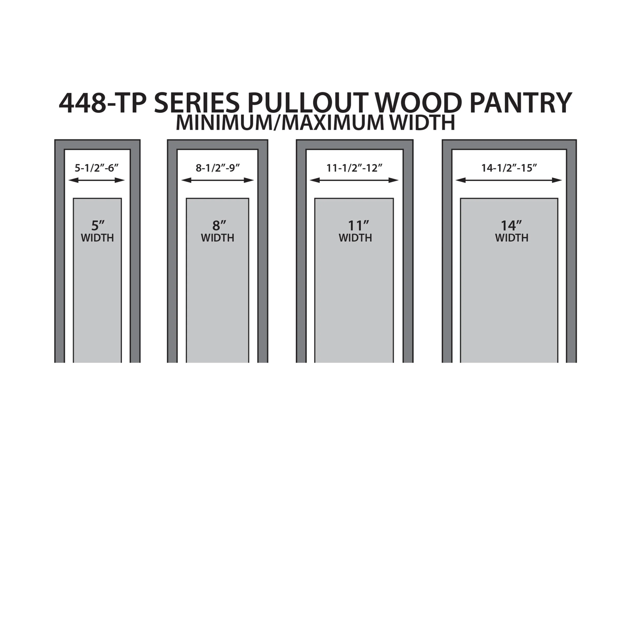 8 in W x 51 in H Wood Pantry Pullout Soft Close Natural 8 in (203 mm) W x 22 in (559 mm) D x 50.75 in (1289 mm) H - Image 3
