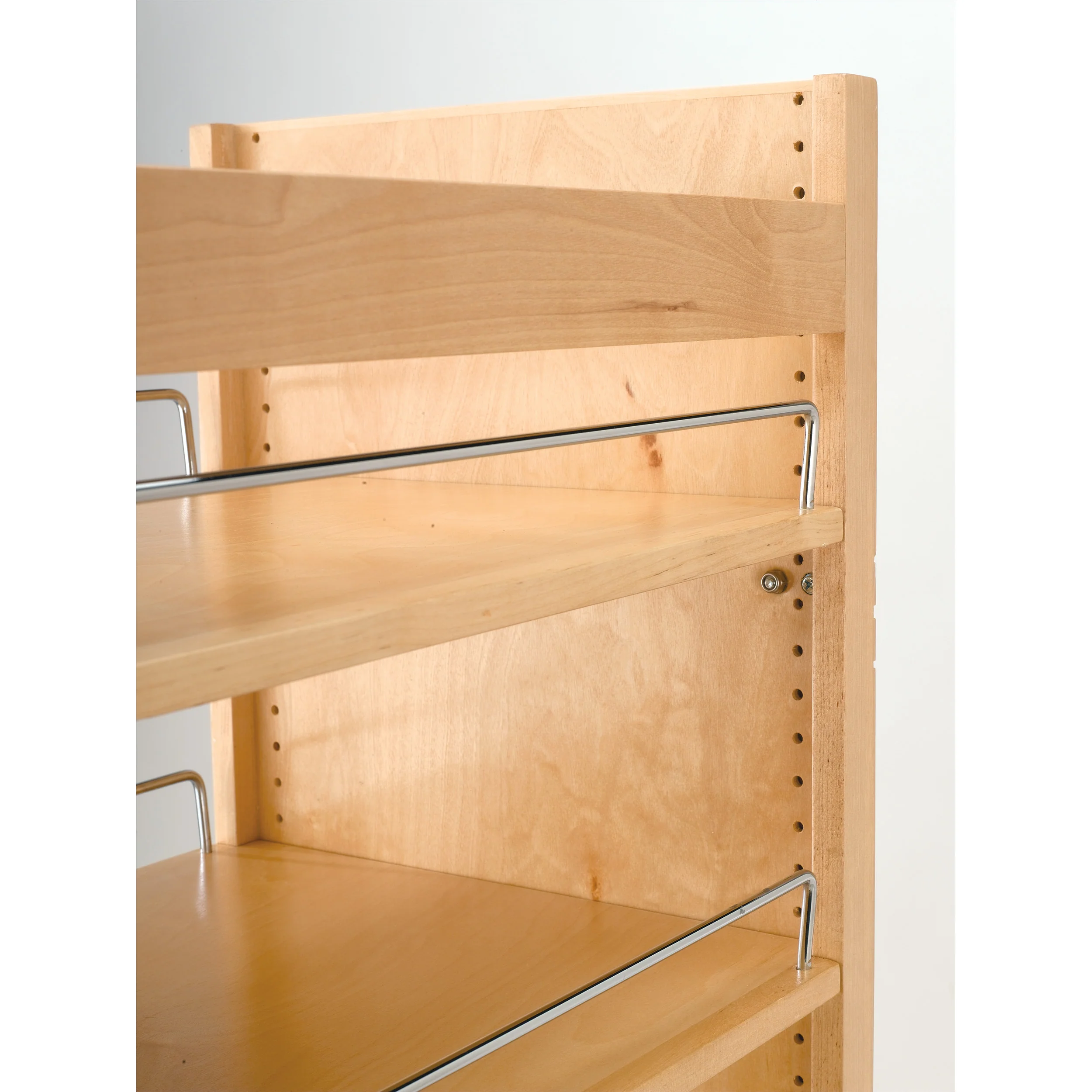 8 in W x 51 in H Wood Pantry Pullout Soft Close Natural 8 in (203 mm) W x 22 in (559 mm) D x 50.75 in (1289 mm) H - Image 4