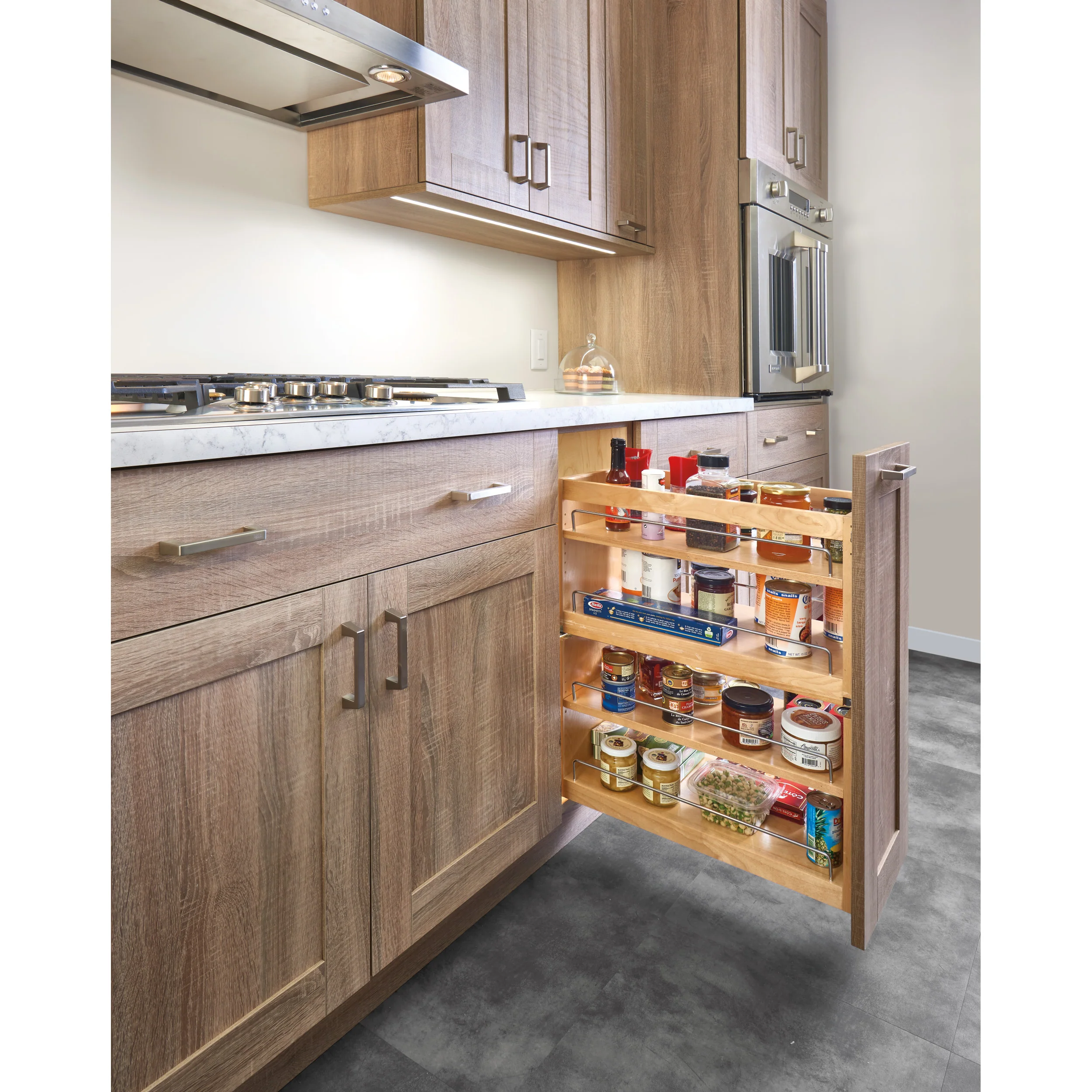 10.5 in Base Cabinet Organizer Soft-Close Natural 10.5 in (267 mm) W x 21.81 in (554 mm) D x 25.25 in (641 mm) H - Image 8