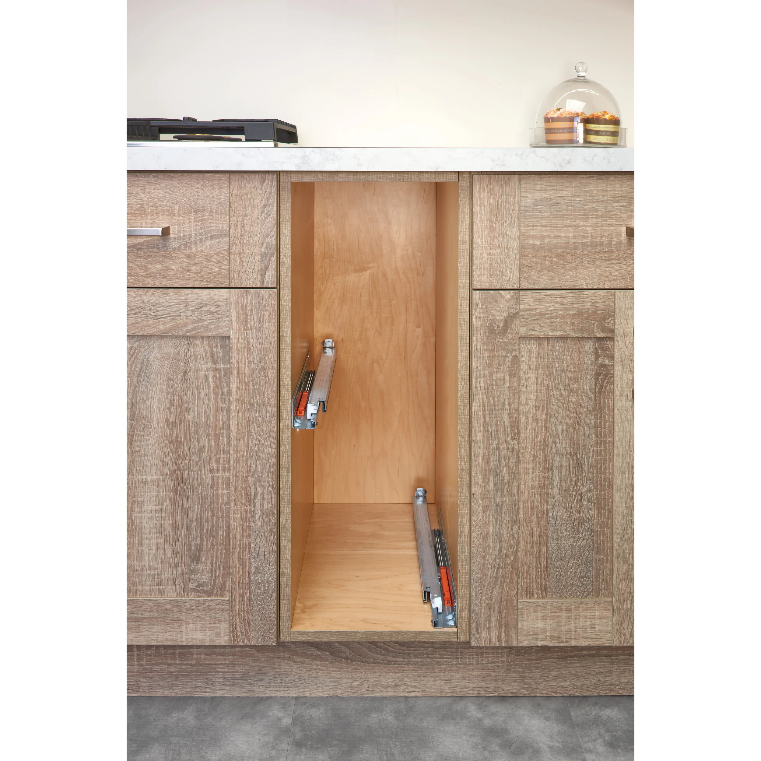 10.5 in Base Cabinet Organizer w/ 3 Utensil Bins Natural  10.5 in (267 mm) W x 21.81 in (554 mm) D x 25.25 in (641 mm) H - Image 6