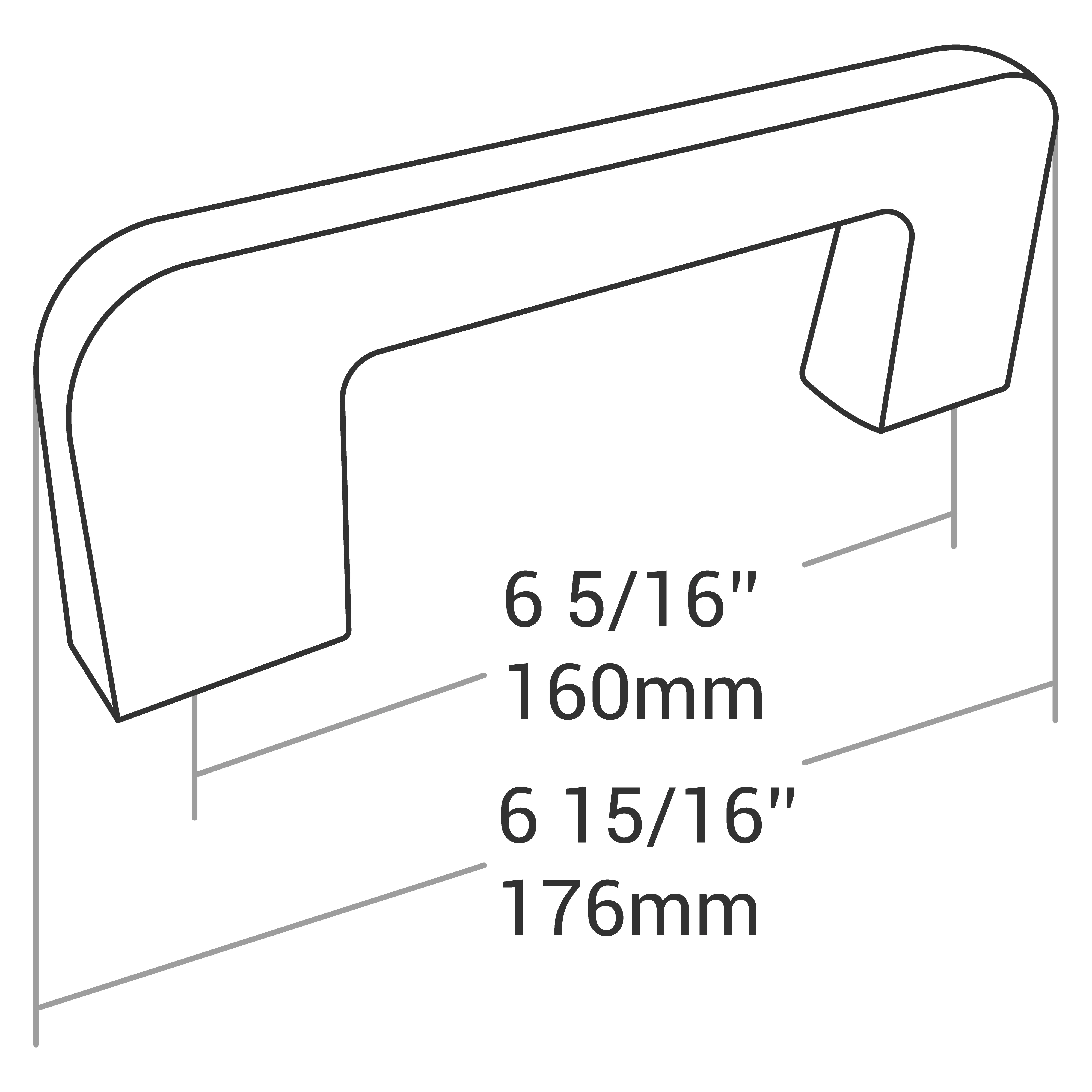 HANDLE MATT BLACK 160MM - Image 4