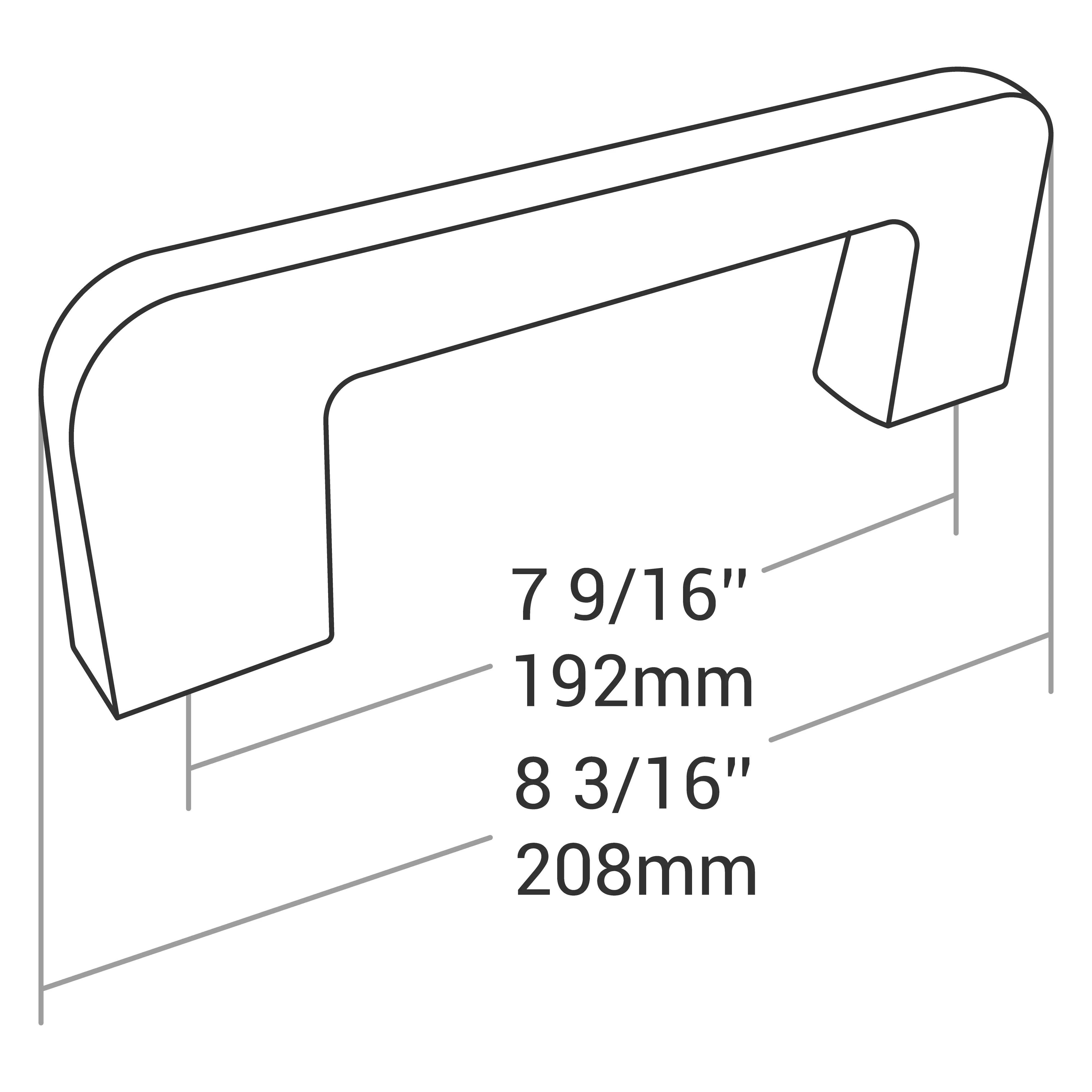 HANDLE MATT BLACK 192MM - Image 4