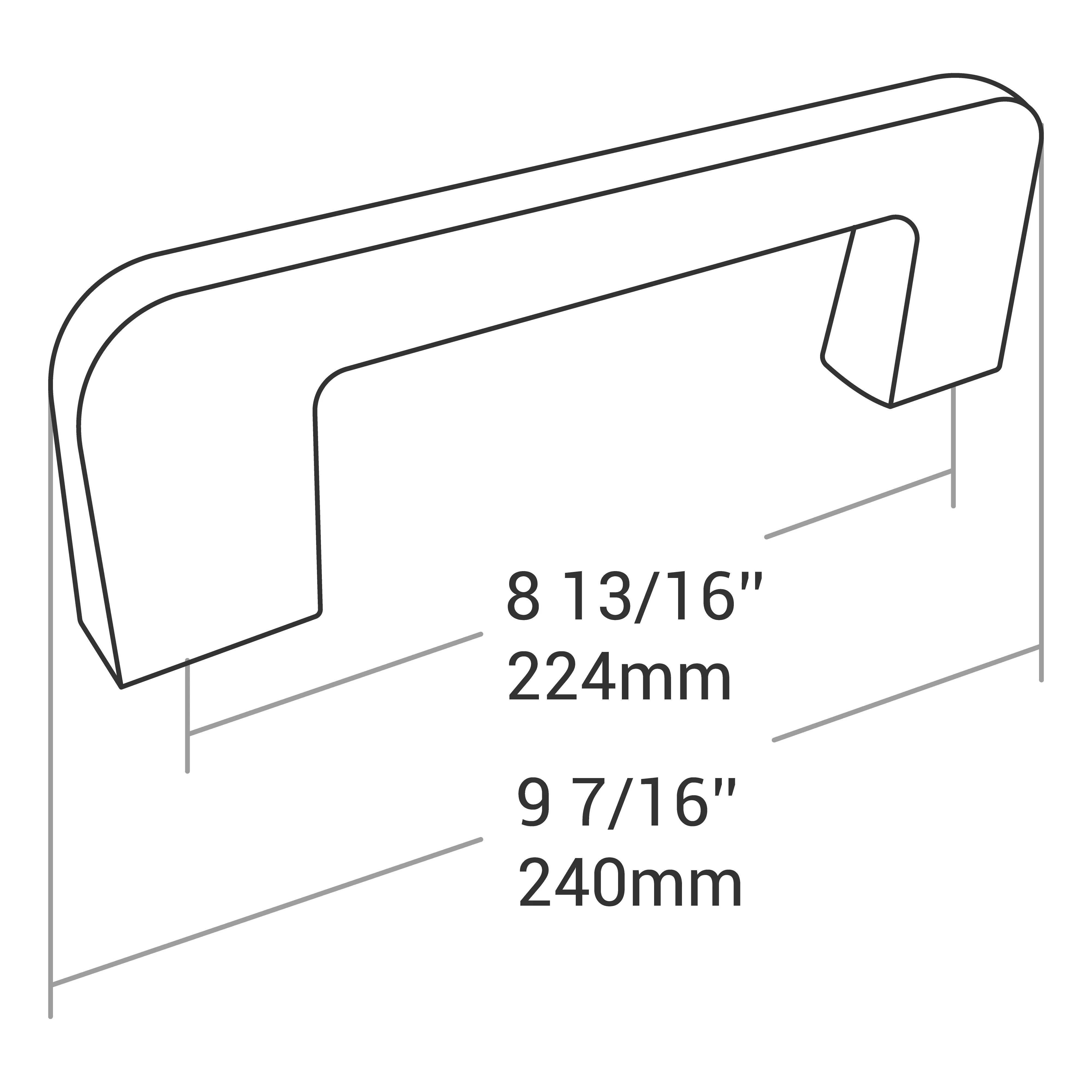 HANDLE MATT BLACK 224MM - Image 4