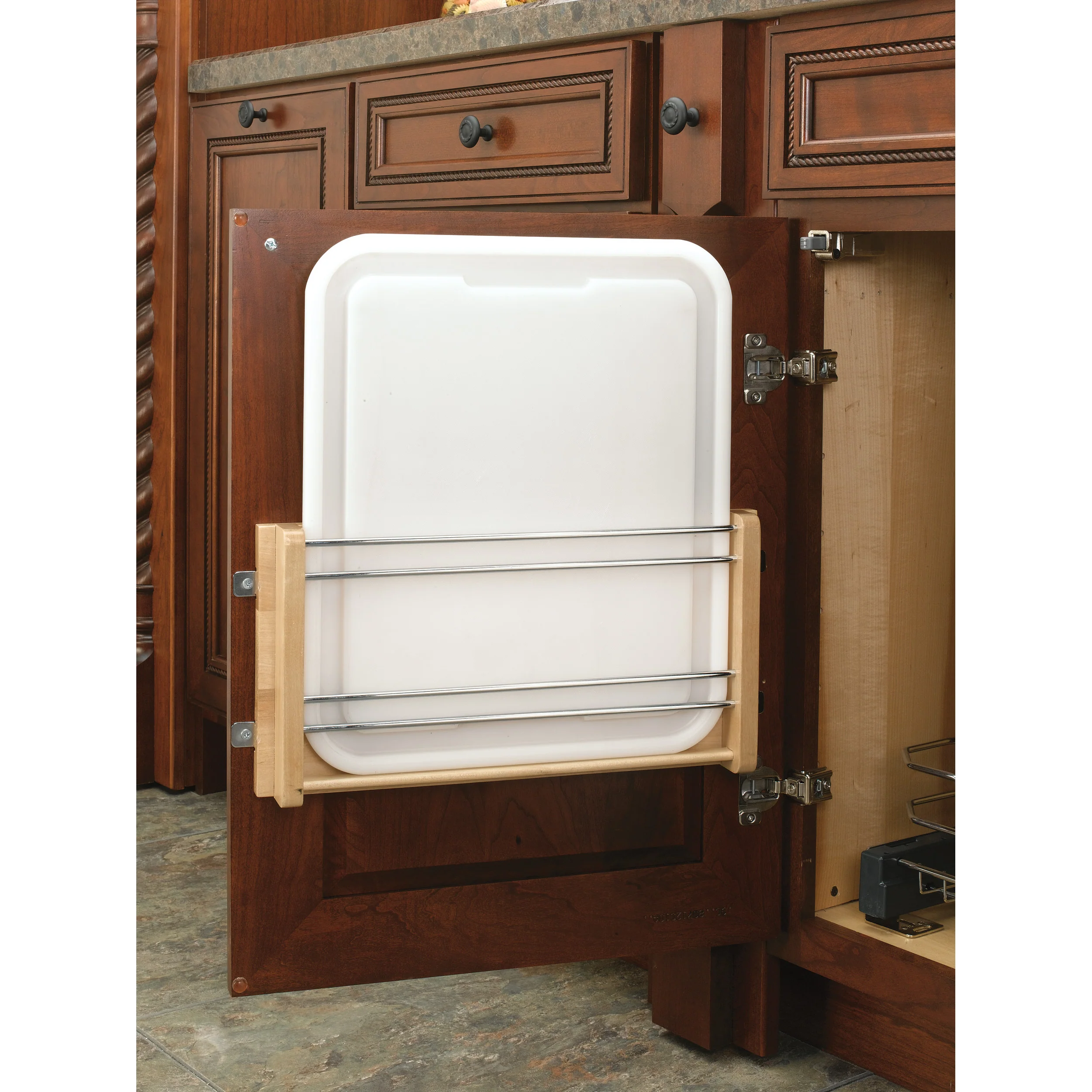 Door mount Polymer Cutting Board Natural 11.31 in (287 mm) W x 2 in (51 mm) D x 16.44 in (418 mm) H - Image 4