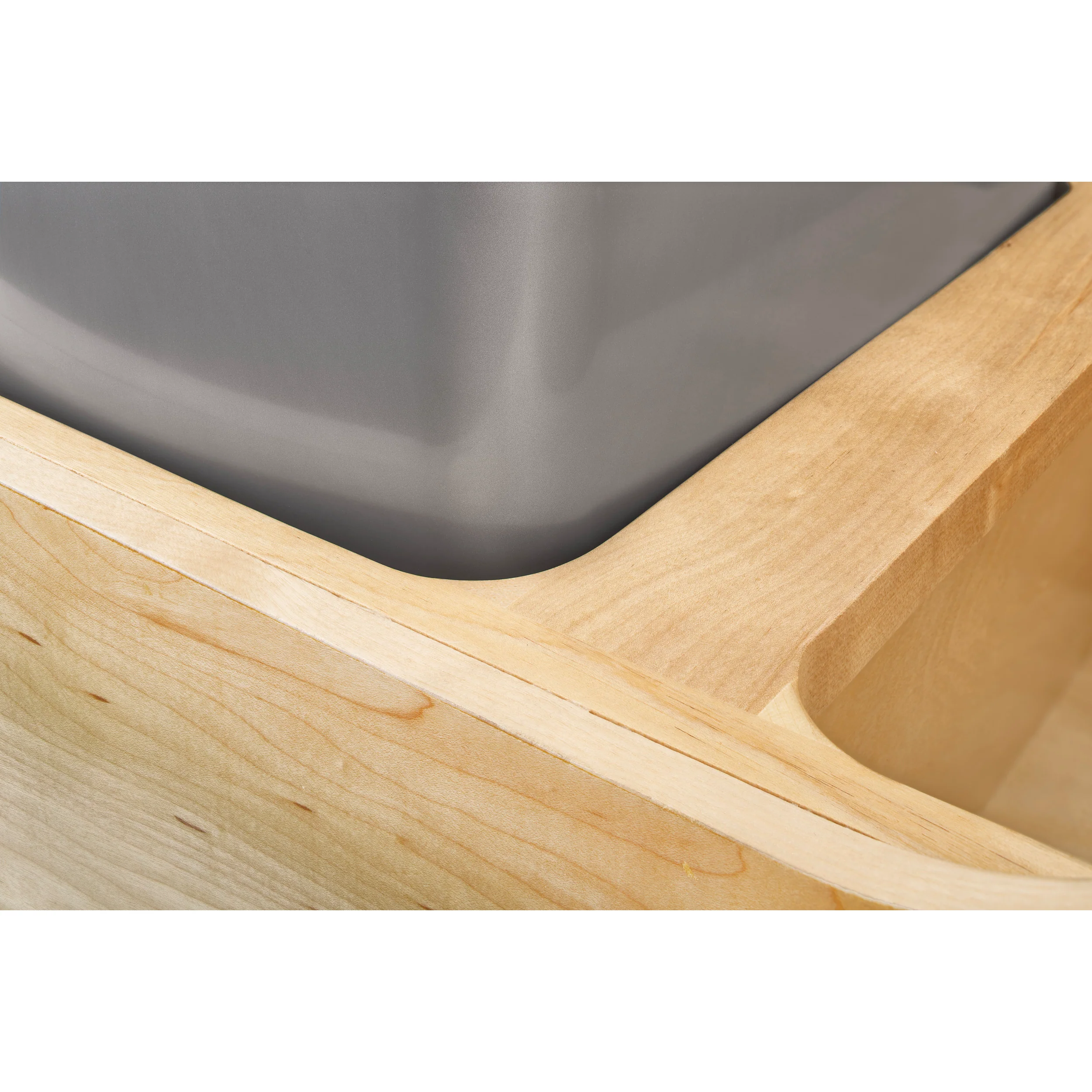 Double 35 Qrt Pull-Out Waste Container Natural  15 in (381 mm) W x 21.75 in (552 mm) D x 20.38 in (518 mm) H - Image 8