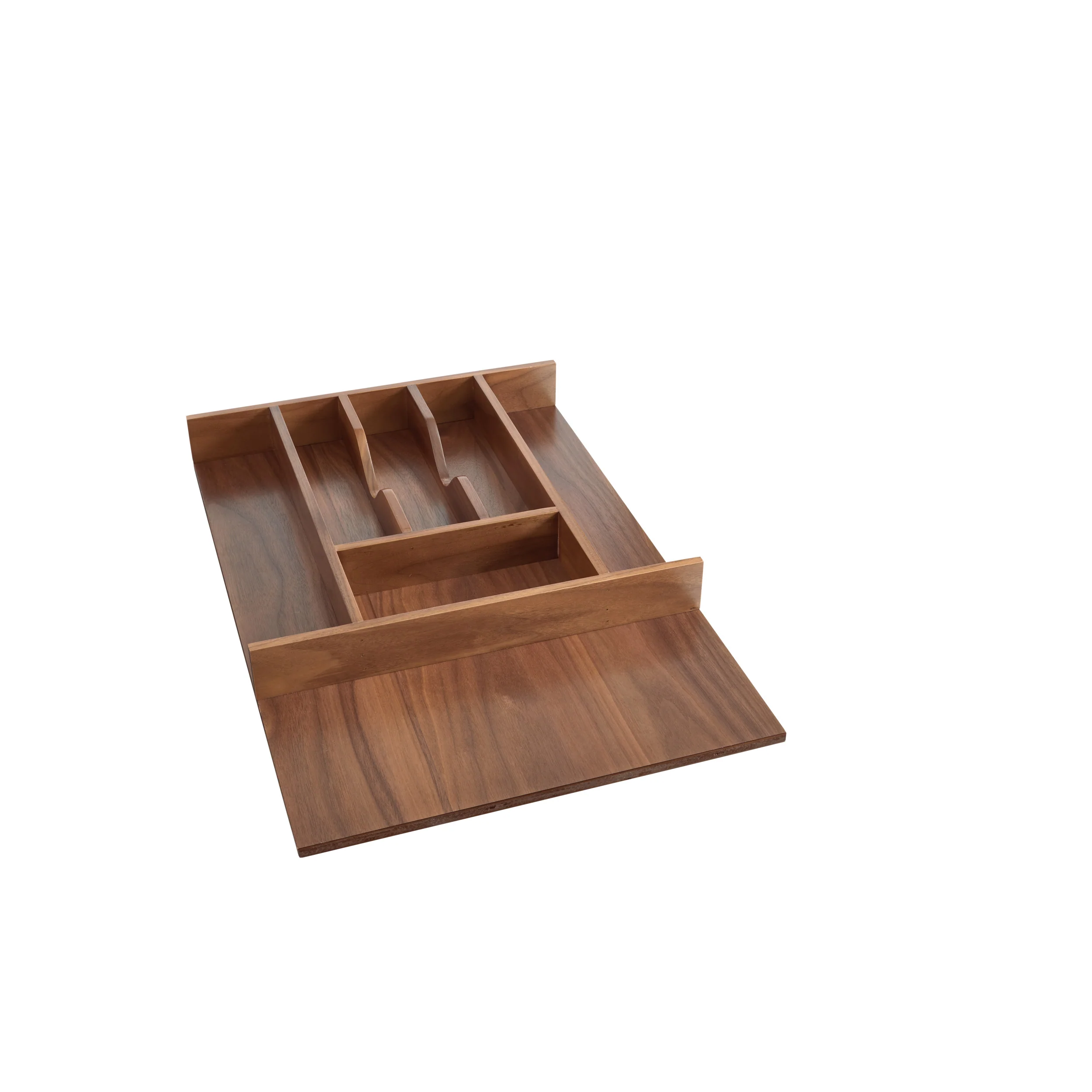 Short Walnut Cutlery Tray Insert Walnut 15.13 in (384 mm) W x 22 in (559 mm) D x 2.38 in (60 mm) H - Image 2