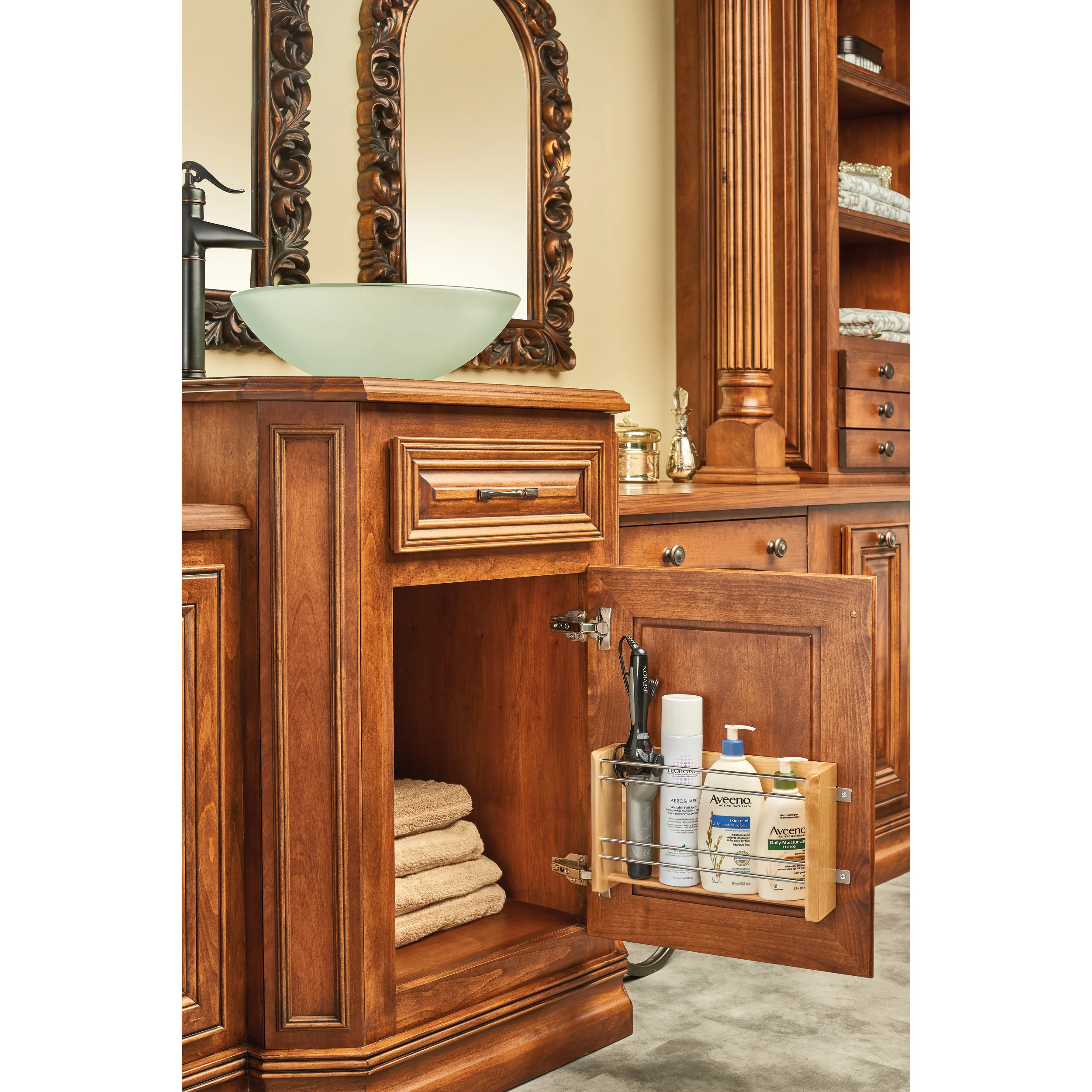 18 in Medium Door mount Foil Rack Natural 13.13 in (334 mm) W x 4 in (102 mm) D x 8 in (203 mm) H - Image 5