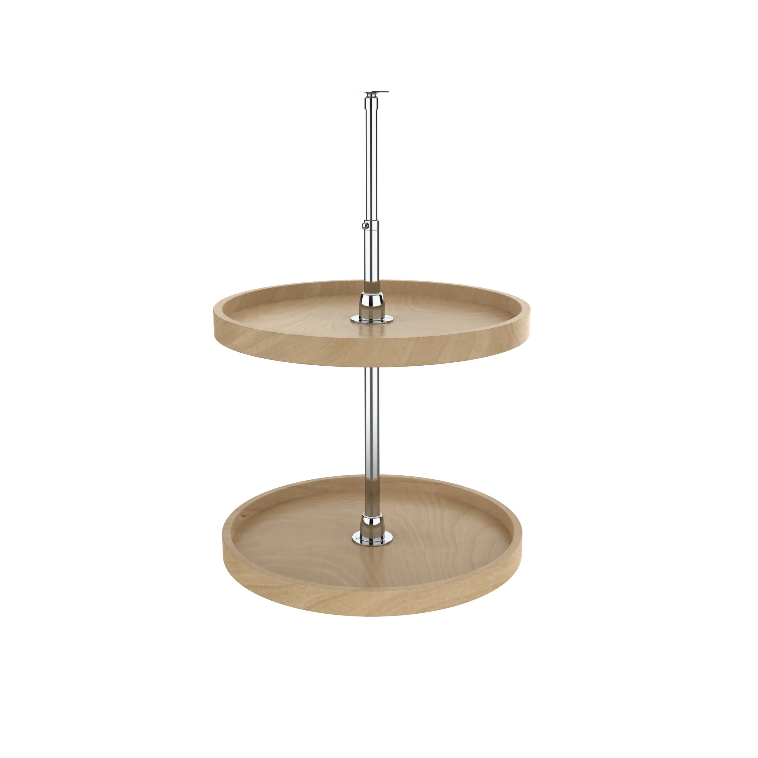 20 in Wood Full Circle Lazy Susans 2-Shelf Natural  20 in (508 mm) W x 20 in (508 mm) D x 26 in (660 mm) H - Image 5