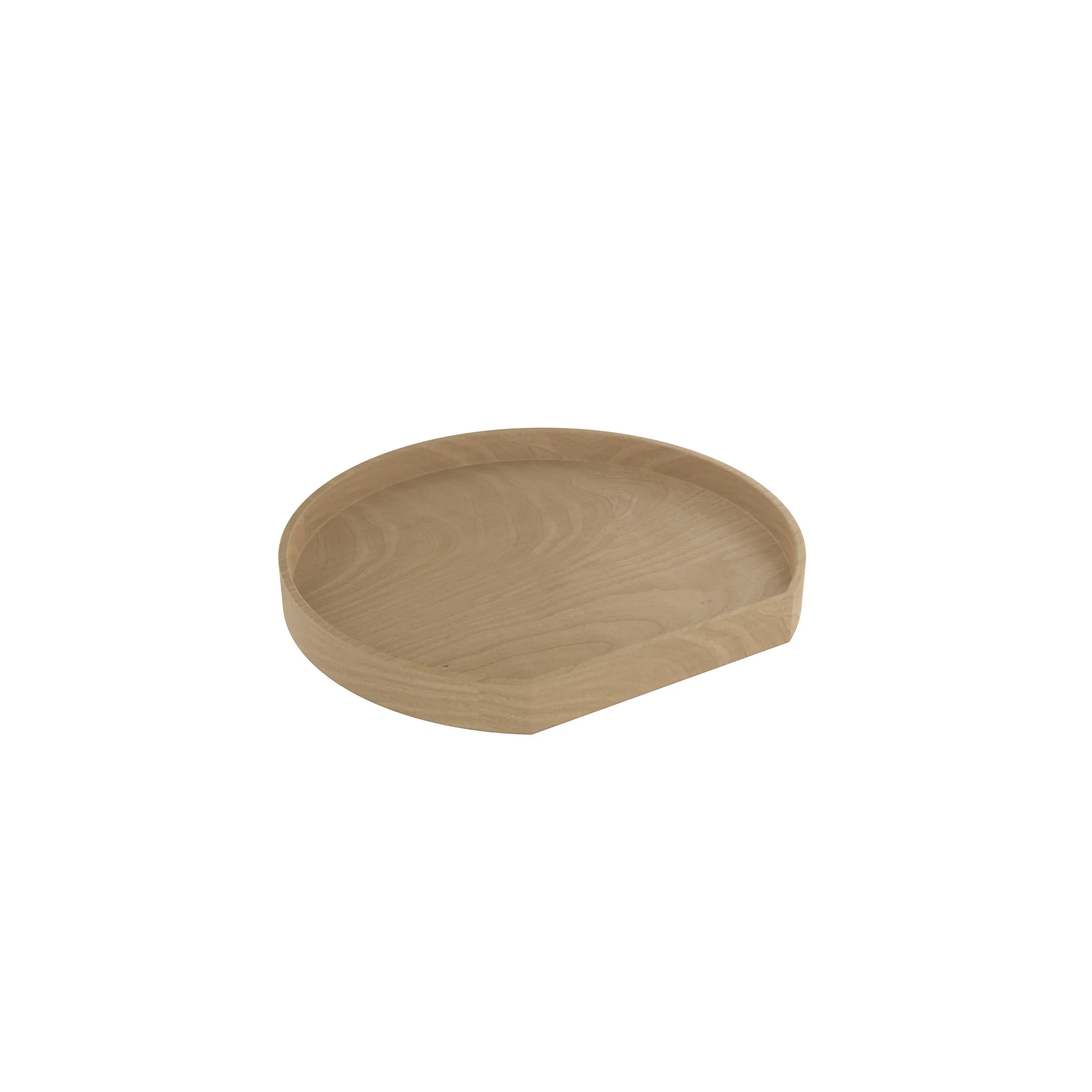 20 in Wood D-Shape Lazy Susan Shelf Only Natural  20 in (508 mm) W x 20 in (508 mm) D x 1.63 in (41 mm) H - Image 2