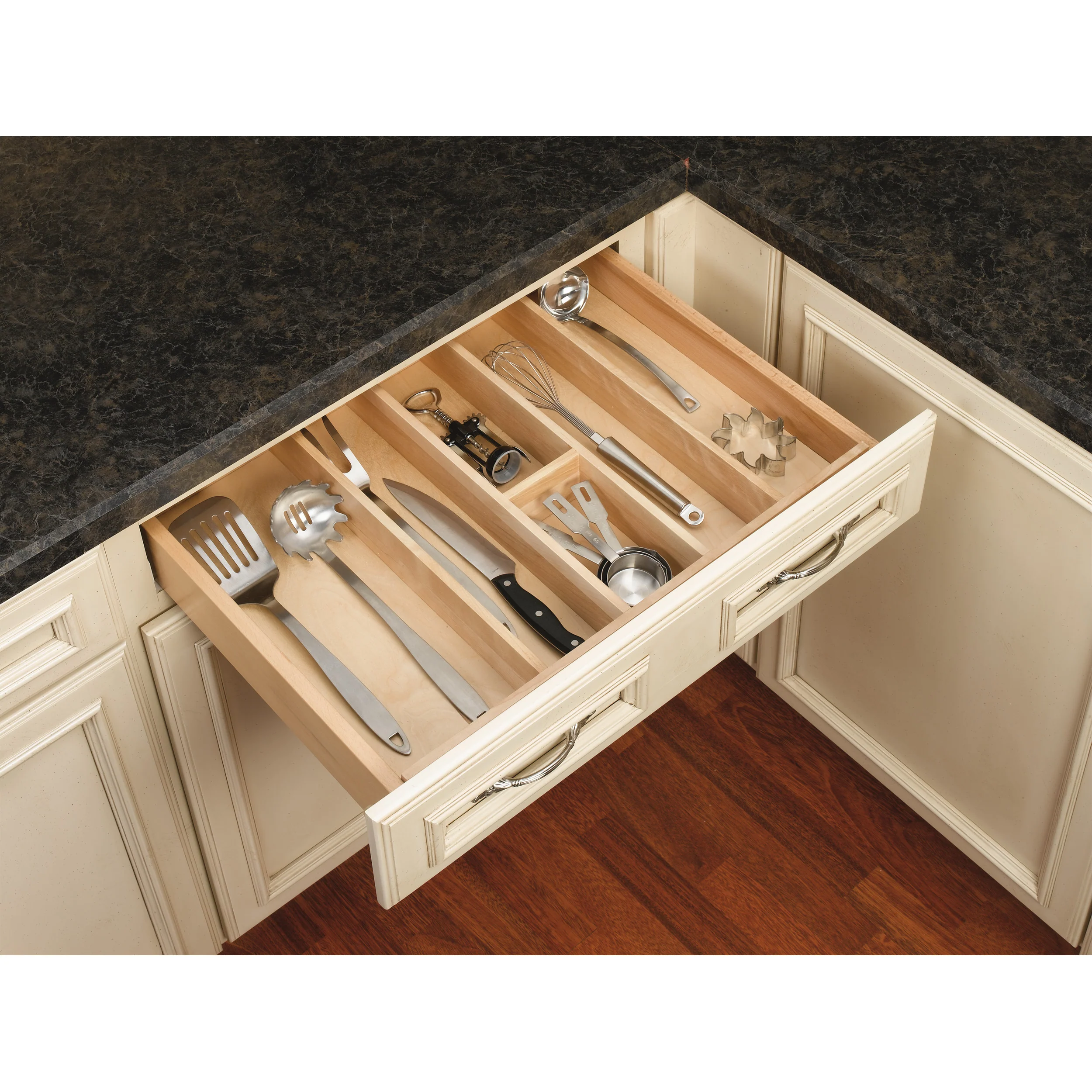 24 in Tall Wood Utility Tray Insert Natural 24 in (610 mm) W x 22 in (559 mm) D x 2.88 in (73 mm) H - Image 2
