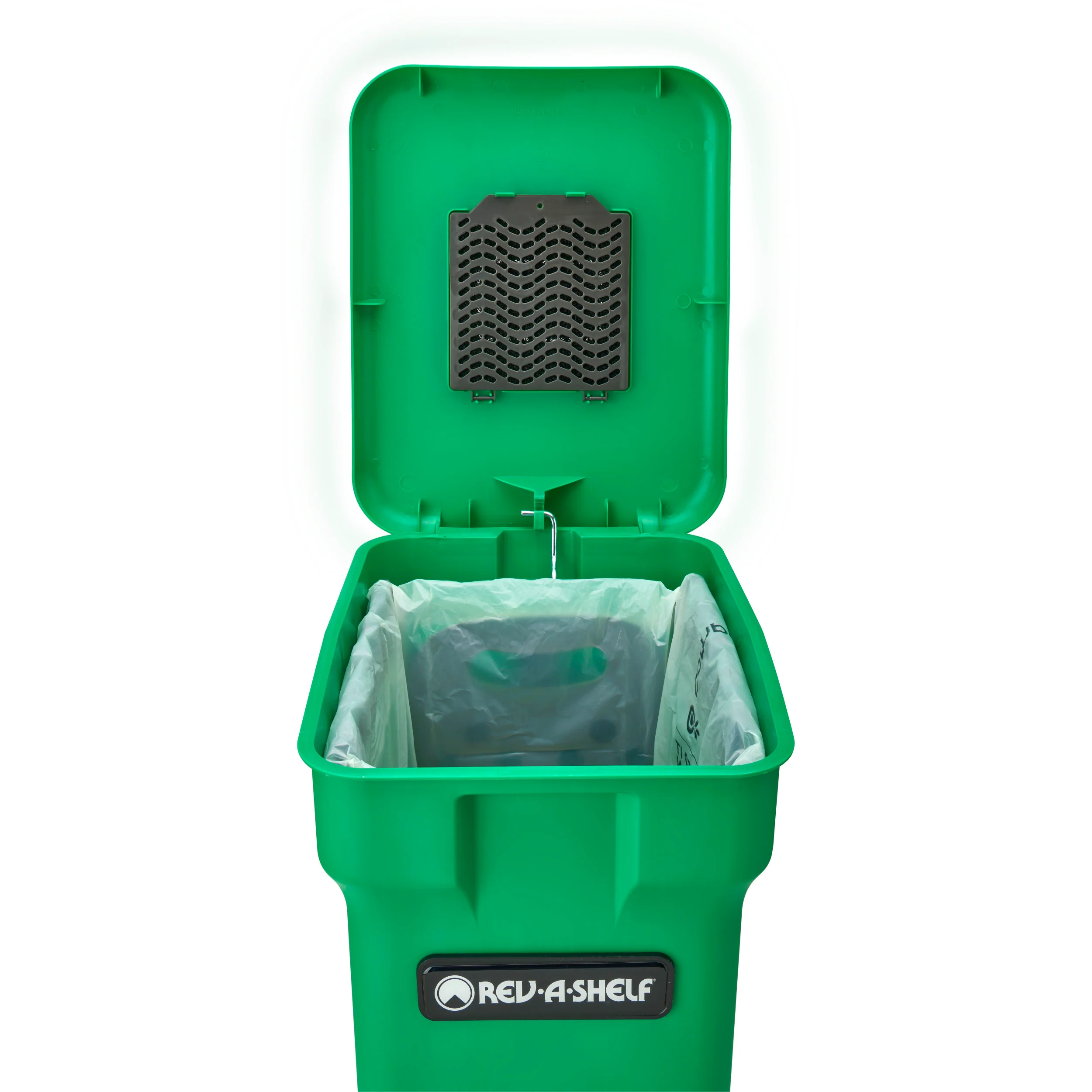 Aluminum Pull-Out White Compost bin White  10.81 in (275 mm) W x 18 in (457 mm) D x 18.06 in (459 mm) H - Image 5