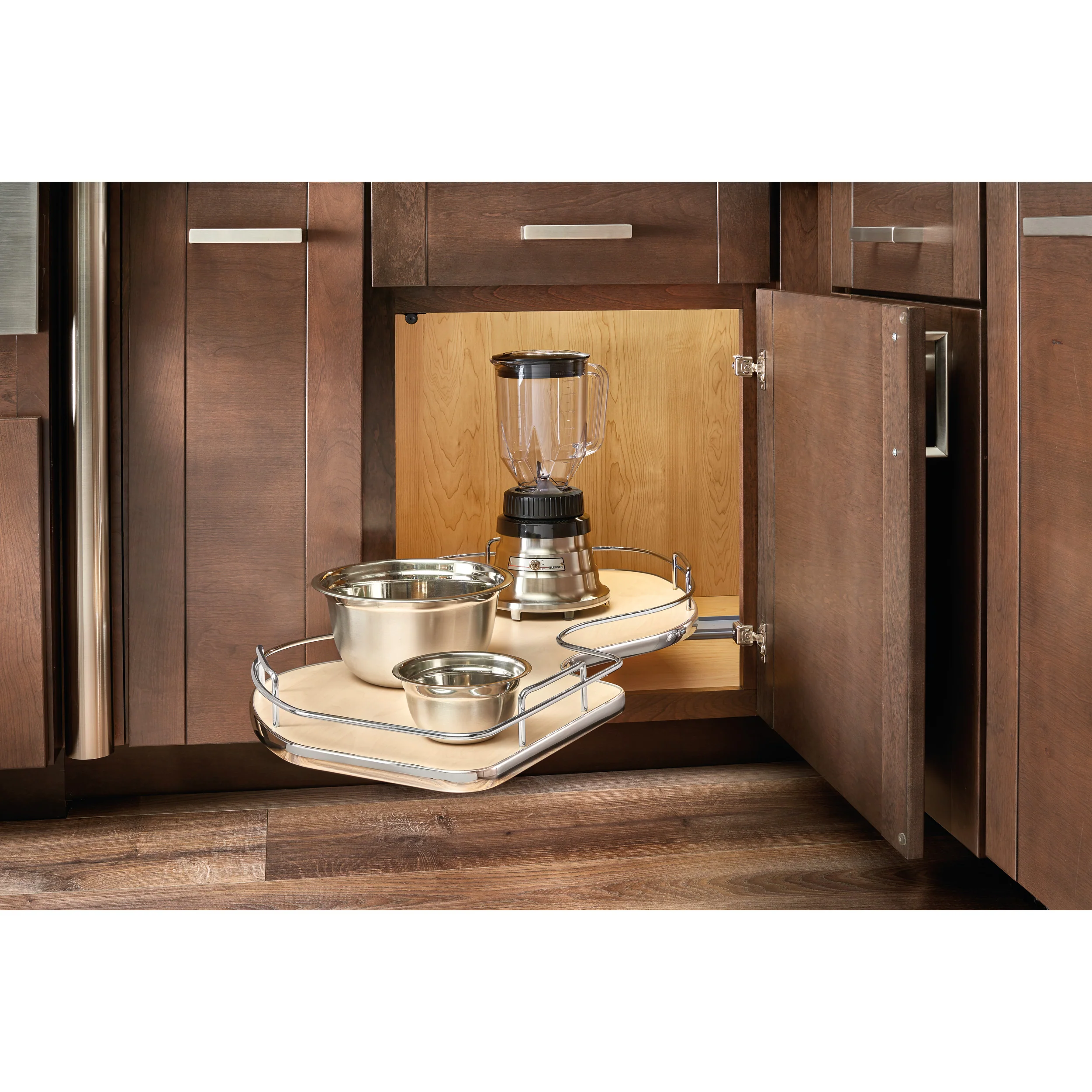 18 in Single-Tier Organizer for a Blind Left Gray  37.63 in (956 mm) W x 21.56 in (548 mm) D x 6.5 in (165 mm) H