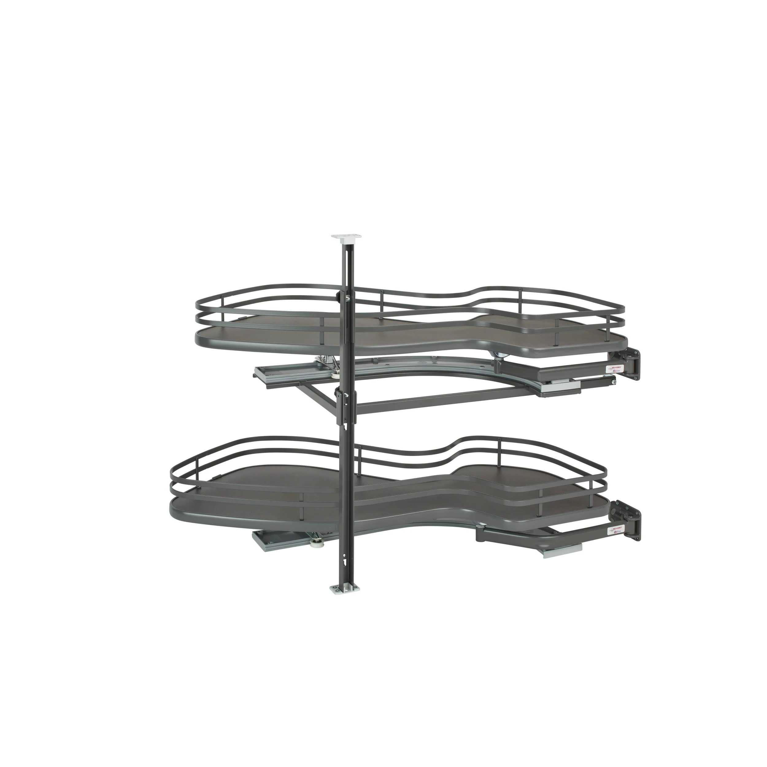 15 in Two-Tier Organizer for a Blind Left Gray 33 in (838 mm) W x 21.85 in (555 mm) D x 24.5 in (622 mm) H