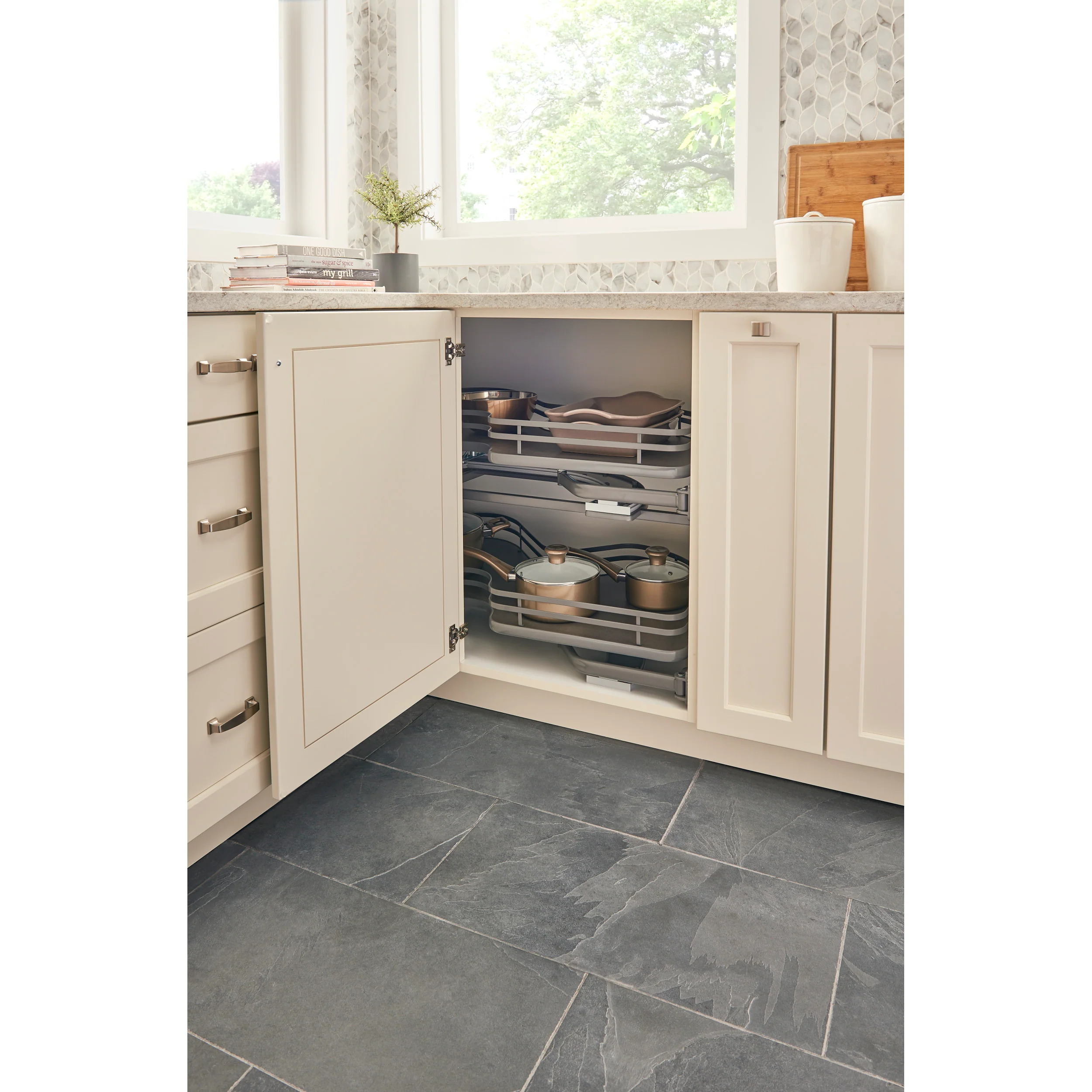 15 in Two-Tier Organizer for a Blind Left Gray 33 in (838 mm) W x 21.85 in (555 mm) D x 24.5 in (622 mm) H - Image 3