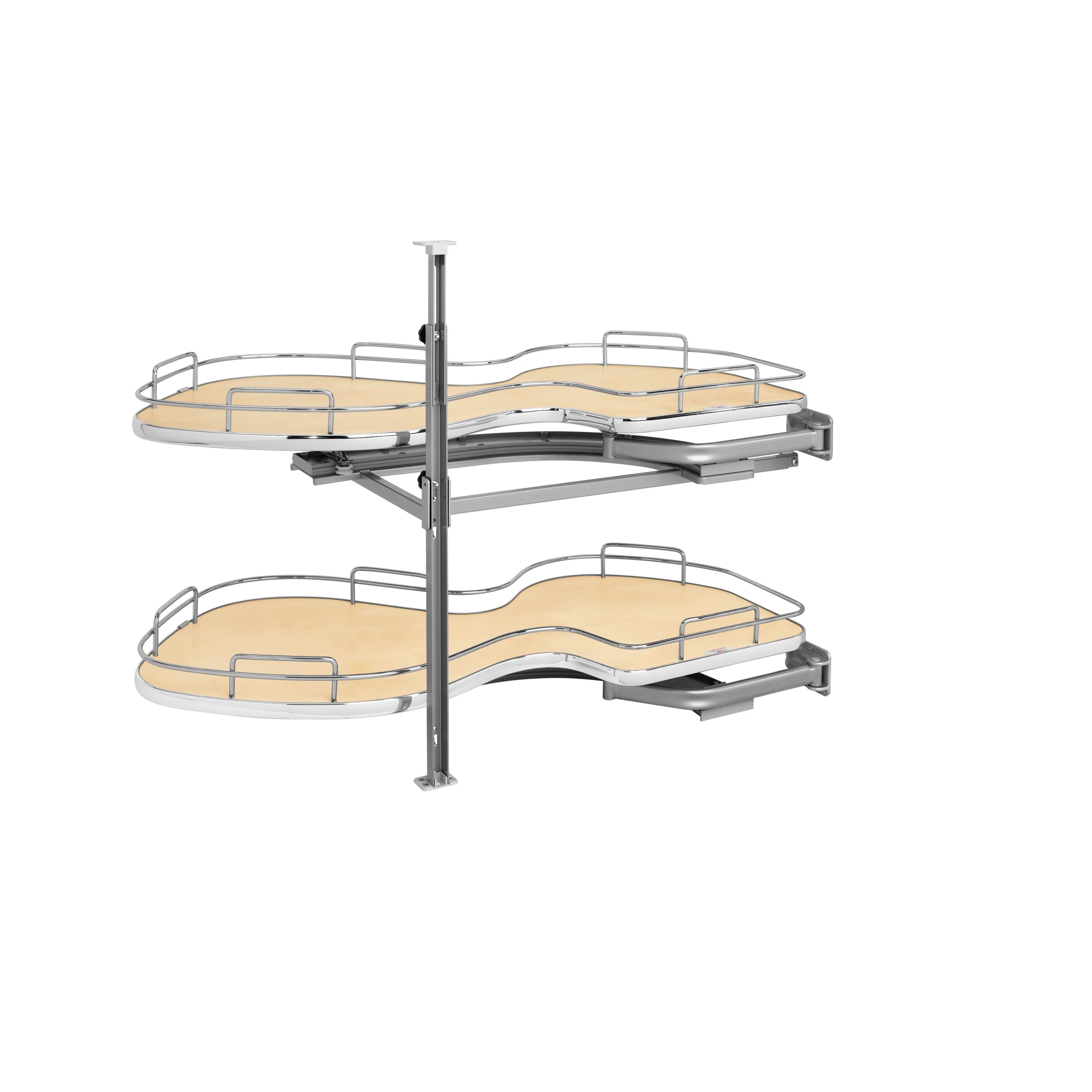 18 in Two-Tier Organizer for a Blind Left Natural  37.63 in (956 mm) W x 21.56 in (548 mm) D x 24.44 in (621 mm) H - Image 12