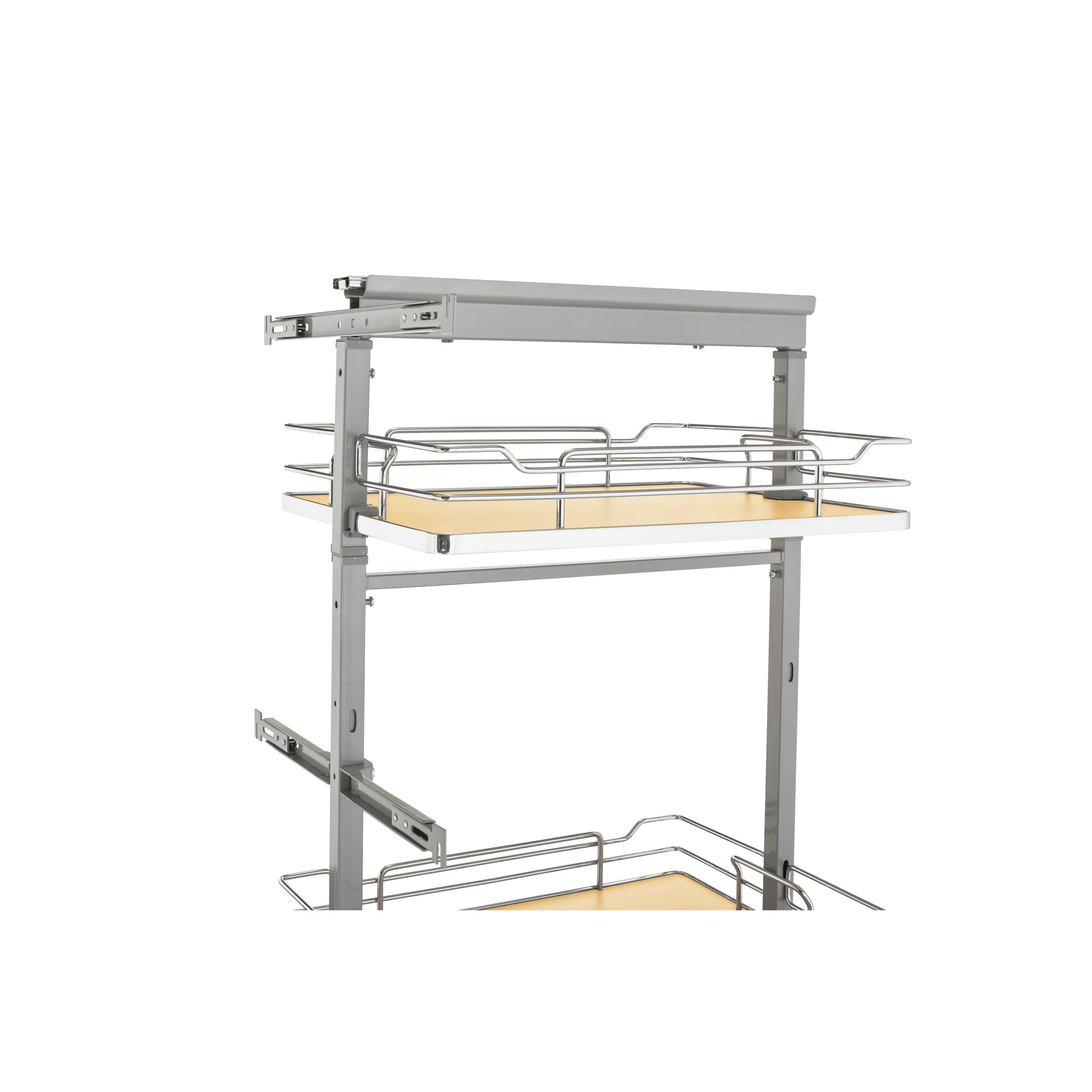 10 in Chrome Solid Bottom Pantry Pullout Soft Close Natural 10.25 in (260 mm) W x 21.69 in (551 mm) D x 73.63 in (1870 mm) H - Image 10