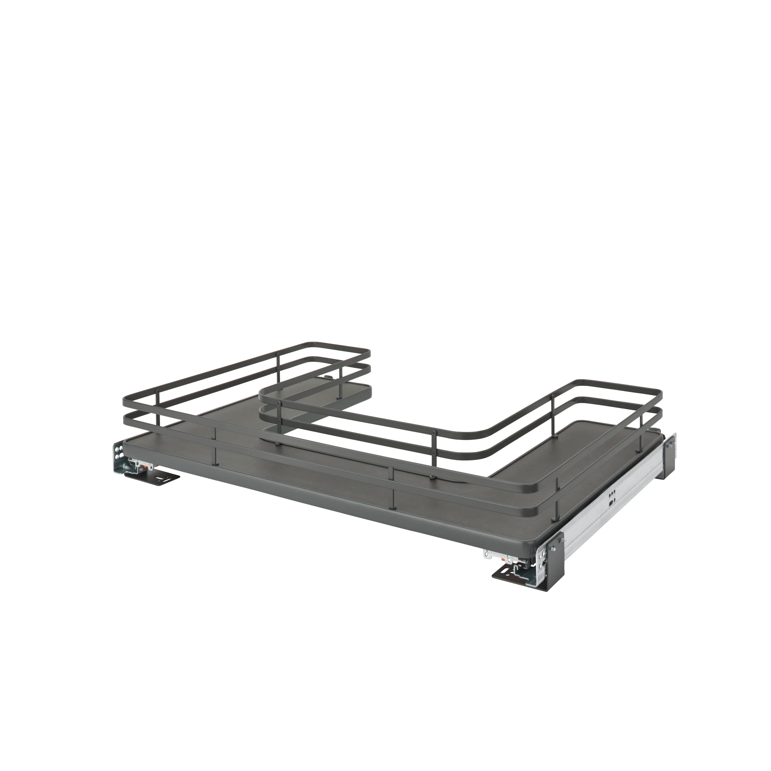 30 in Orion Gray U-Shaped Solid Bottom Pull Out w/ Soft-Close Gray 29.69 in (754 mm) W x 21.69 in (551 mm) D x 5.75 in (146 mm) H