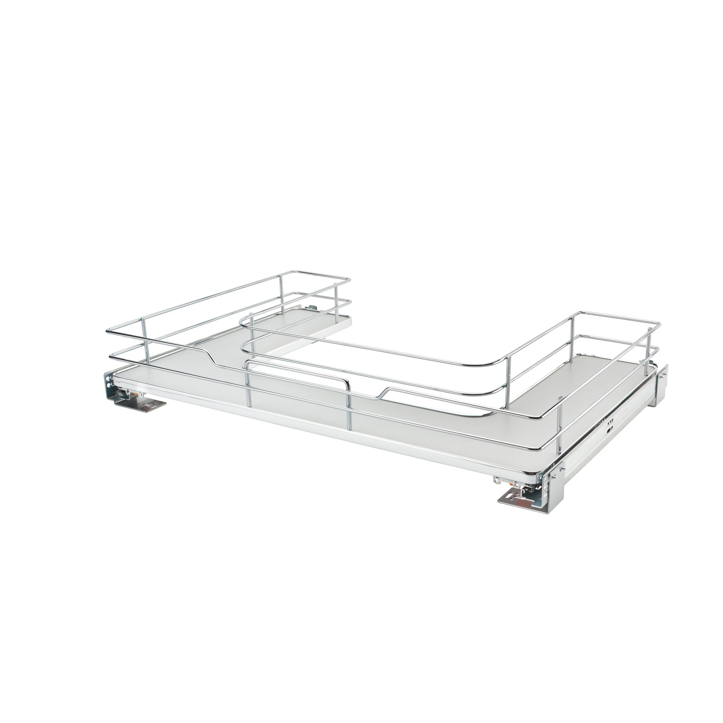 33 in Chrome U-Shaped Solid Bottom Pull Out w/Soft-Close Gray 32.5 in (826 mm) W x 22 in (559 mm) D x 5.25 in (133 mm) H - Image 8
