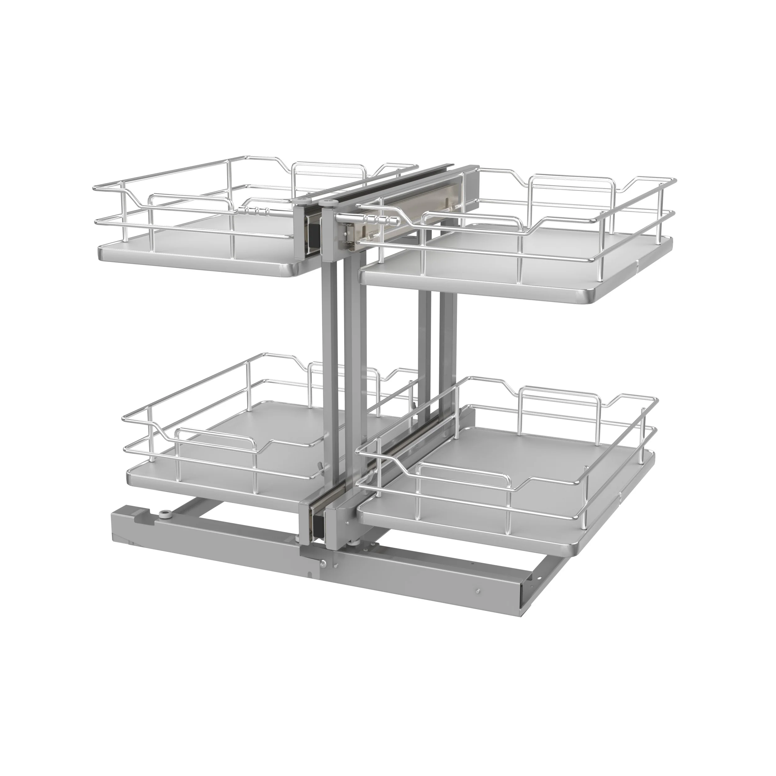 15 in Gray Blind Corner Organizer Soft-Close Gray  26.25 in (667 mm) W x 20.25 in (514 mm) D x 21 in (533 mm) H - Image 9