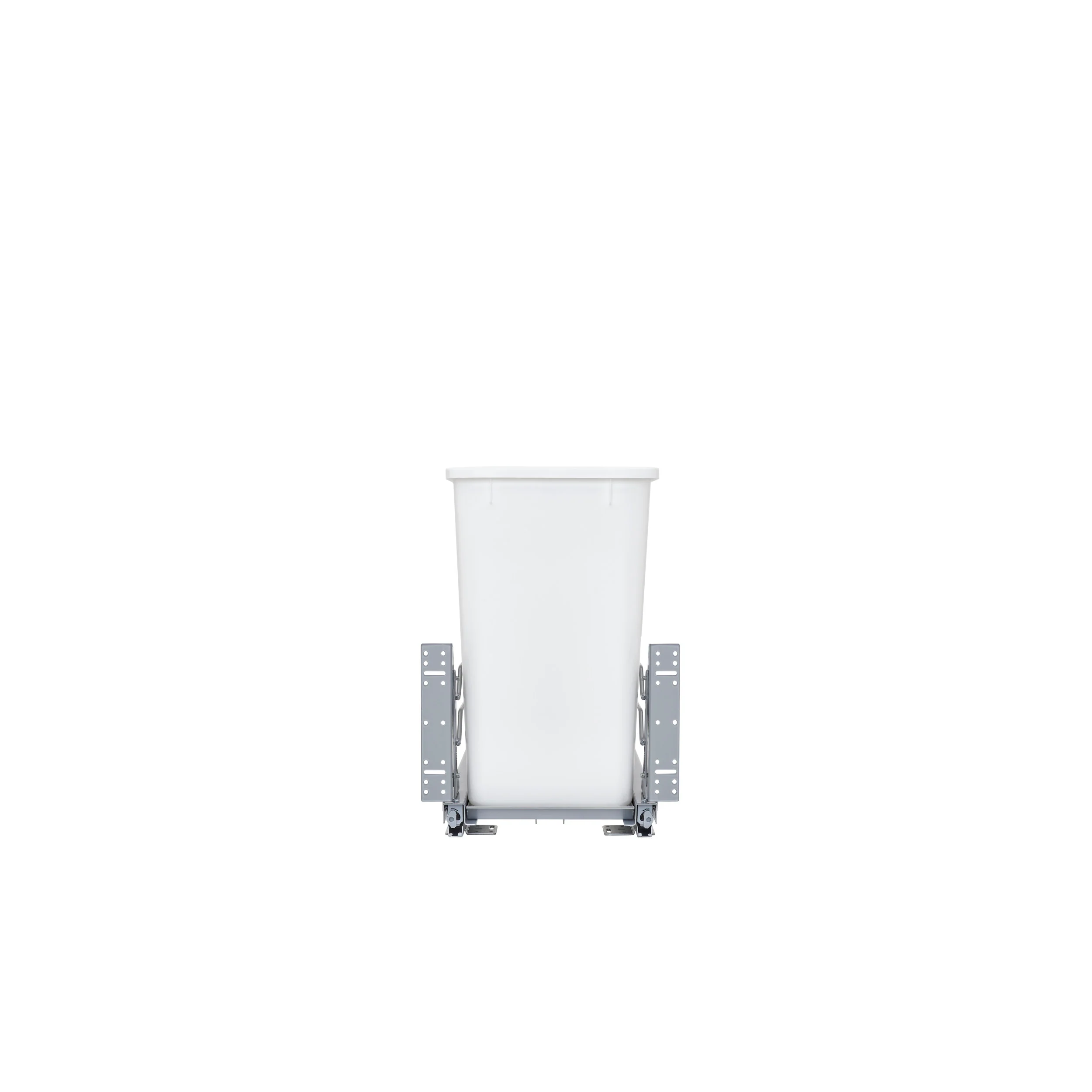 Double 27 Qrt Pull-Out Waste Container Soft-Close White 11.26 in (286 mm) W x 22.09 in (561 mm) D x 18.94 in (481 mm) H - Image 2