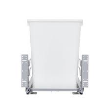 35 Qrt Pull-Out Waste Container Soft-Close White 10.88 in (276 mm) W x 22.25 in (565 mm) D x 19 in (483 mm) H