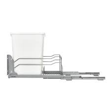 35 Qrt Pull-Out Waste Container Soft-Close White 10.88 in (276 mm) W x 22.25 in (565 mm) D x 19 in (483 mm) H - Image 3