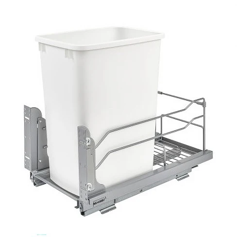 35 Qrt Pull-Out Waste Container Soft-Close White 10.88 in (276 mm) W x 22.25 in (565 mm) D x 19 in (483 mm) H - Image 5